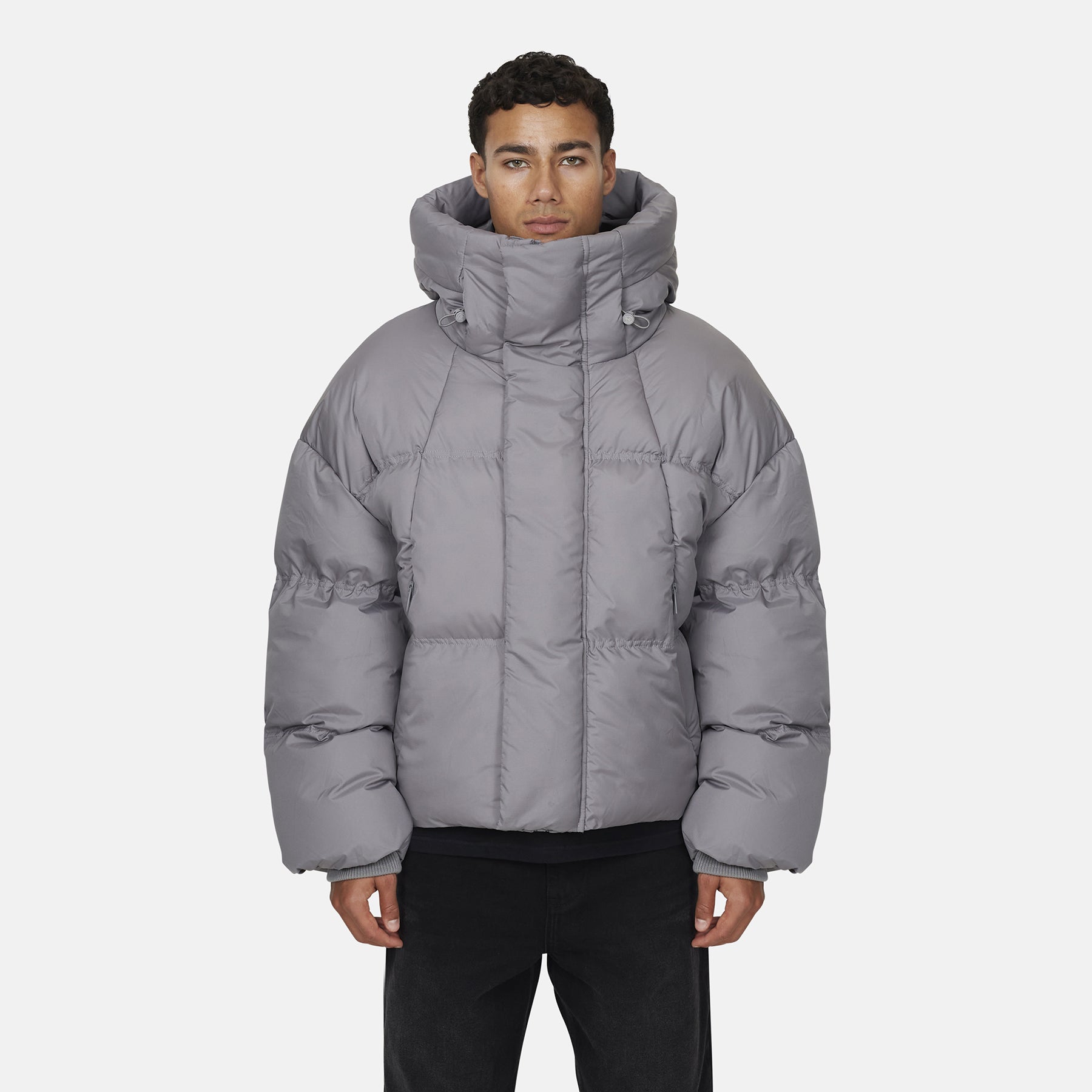 Squad Ripstop Grey Puffer Jacket – GOODFORNOTHING®
