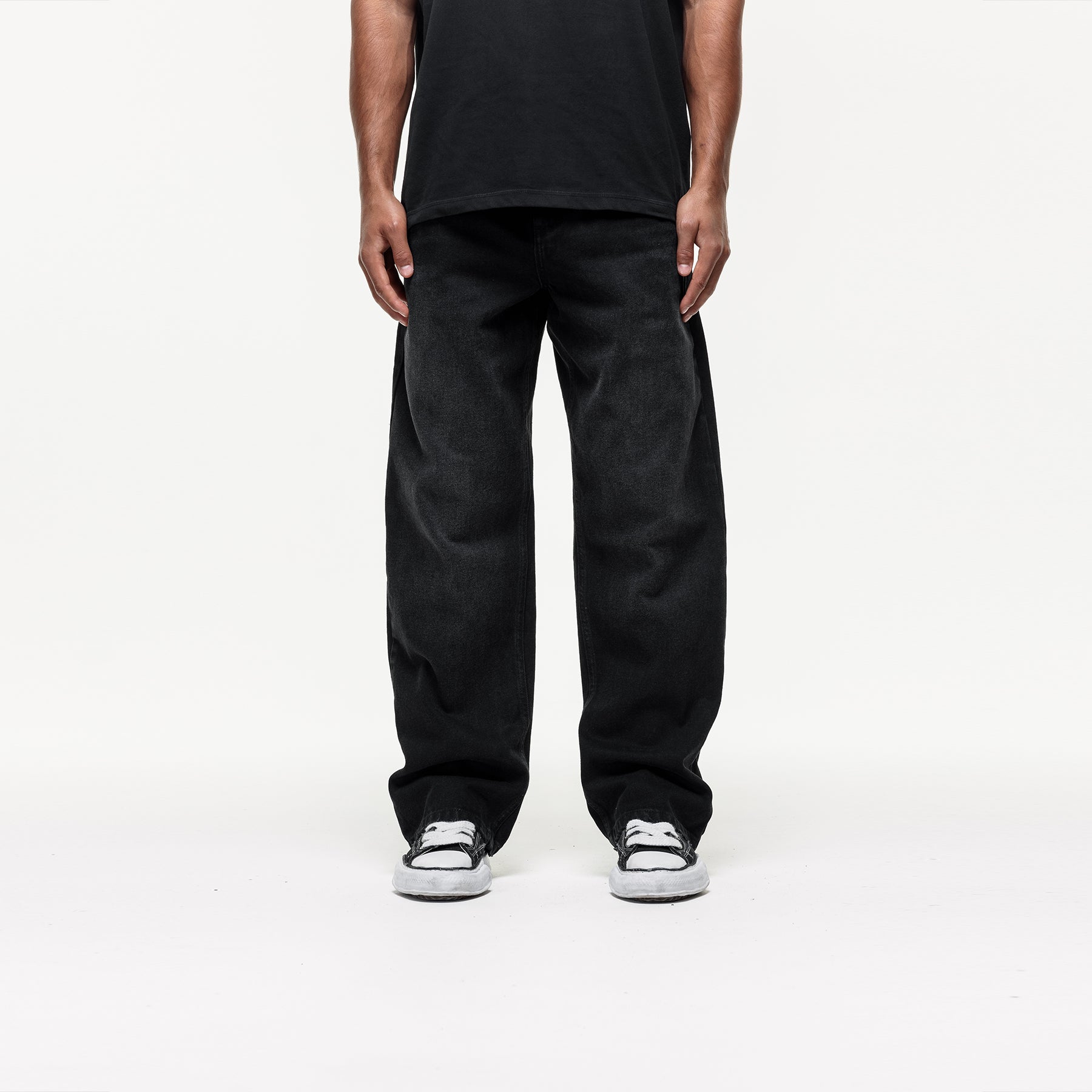 Heavy Washed Black Denim Jeans – GOODFORNOTHING®