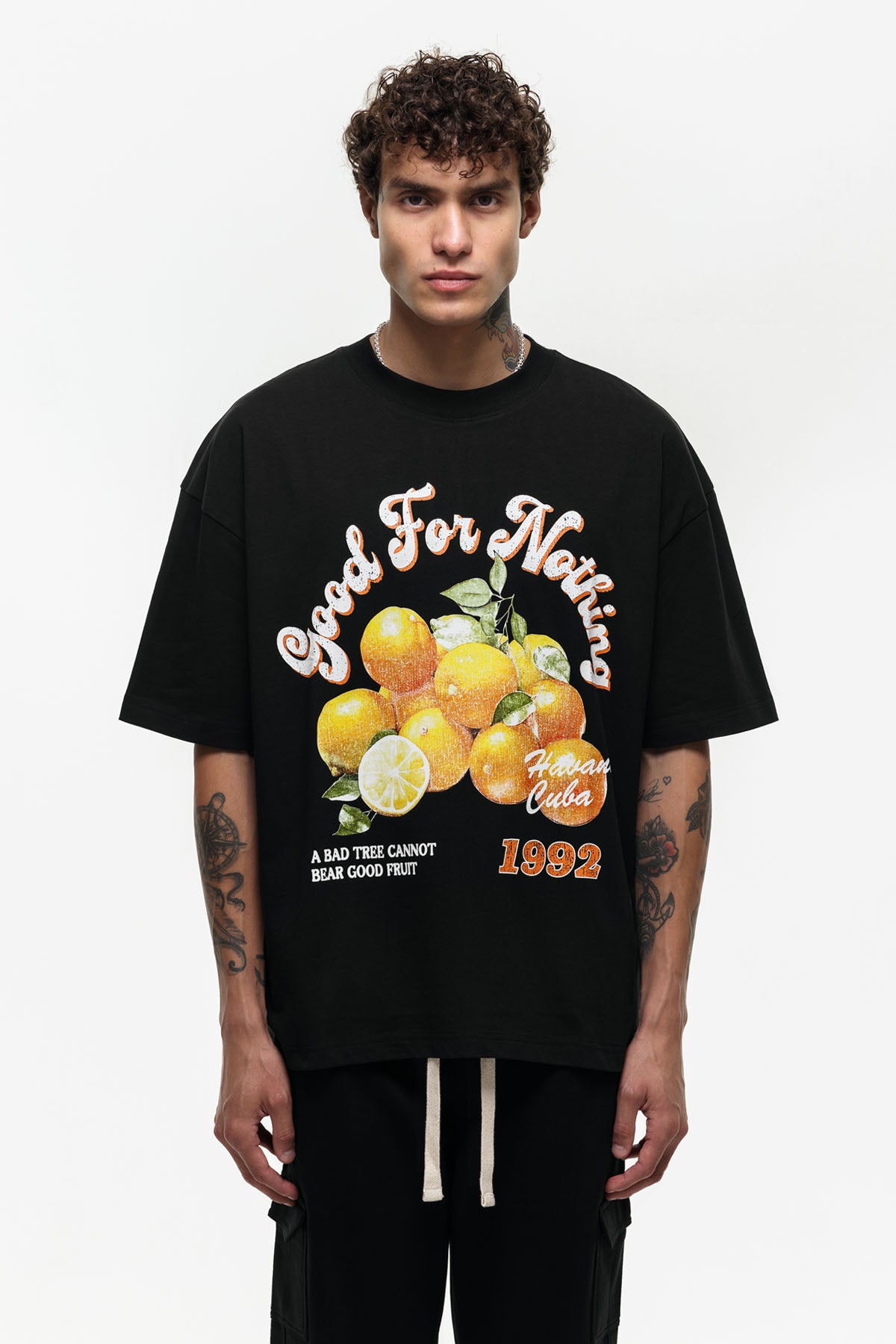 Oversized Havana Fruit Black T-shirt