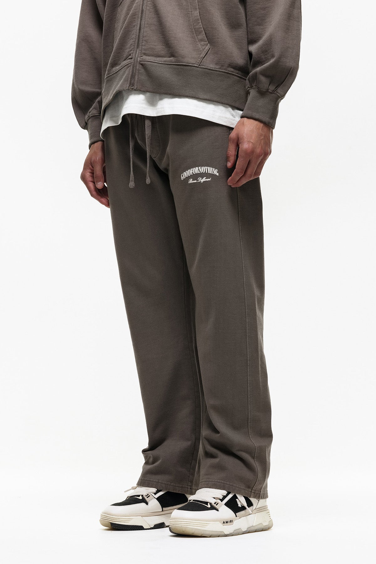 Relaxed Garment Dyed Taupe Sweatpants