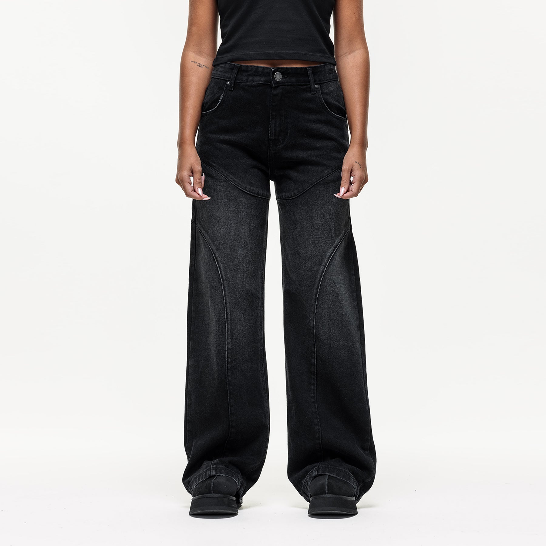 Wave Washed Black Denim Jeans – GOODFORNOTHING®