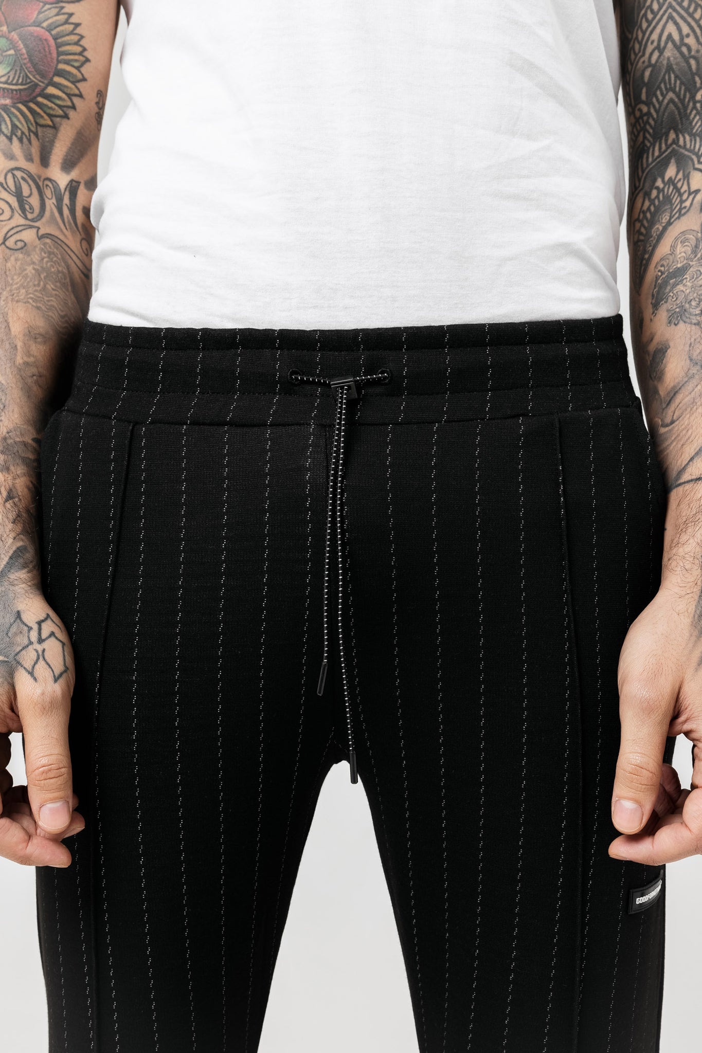 Pinstripe Black Cropped Pant