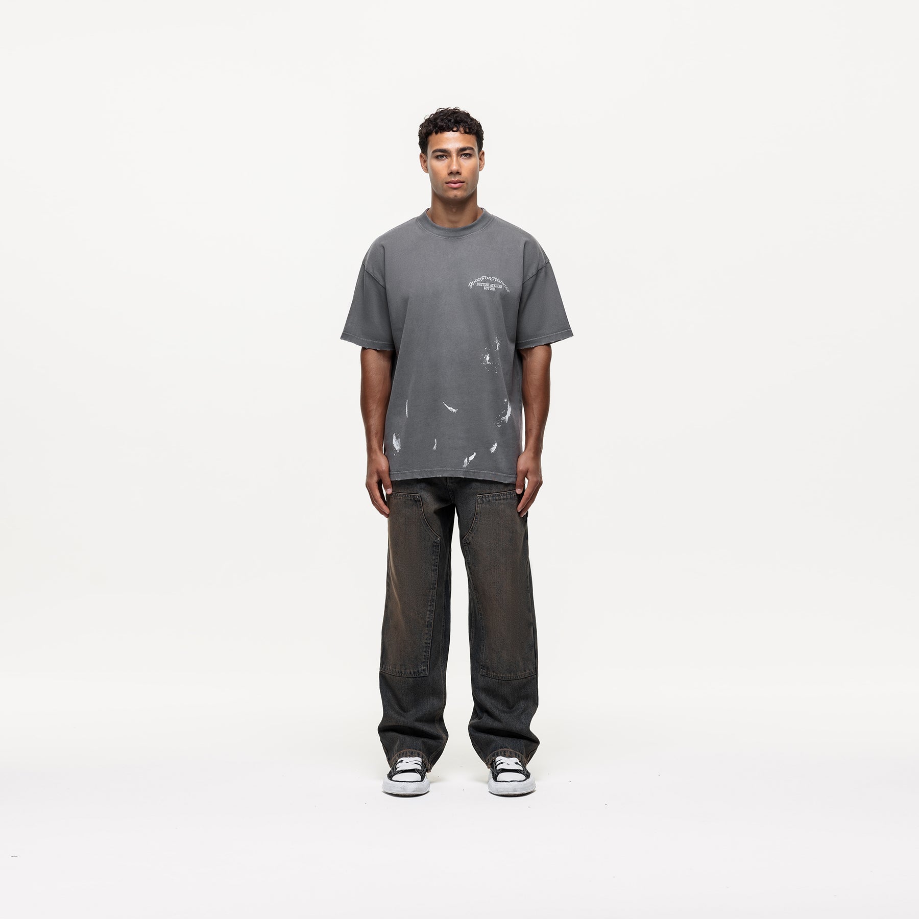 Abrade Taupe Sprayed T-shirt