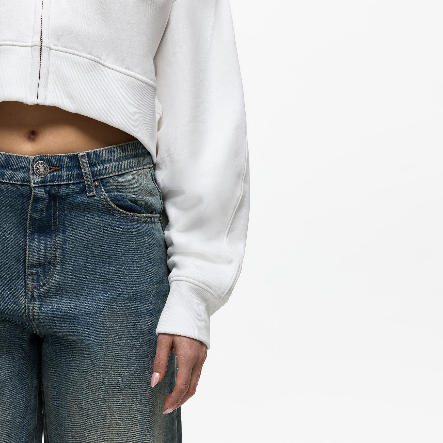 Metamorphosis White Zip Hoodie (Final Sale)