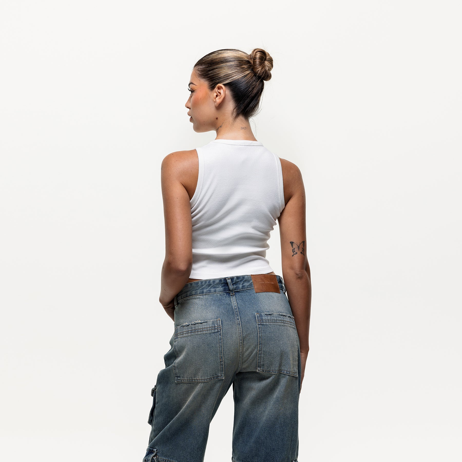 Renaissance Ribbed White Tank Top (Final Sale)
