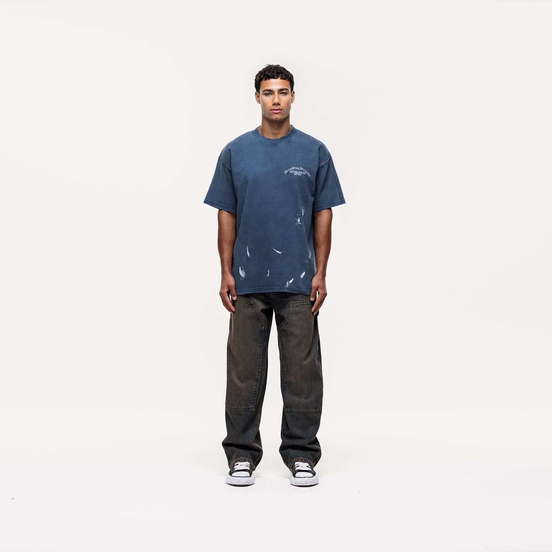 Abrade Blue Sprayed T-shirt