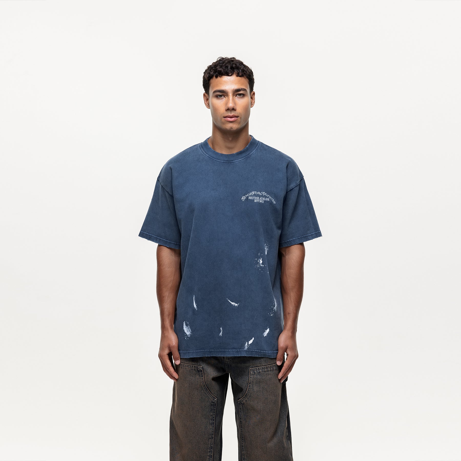 Abrade Blue Sprayed T-shirt