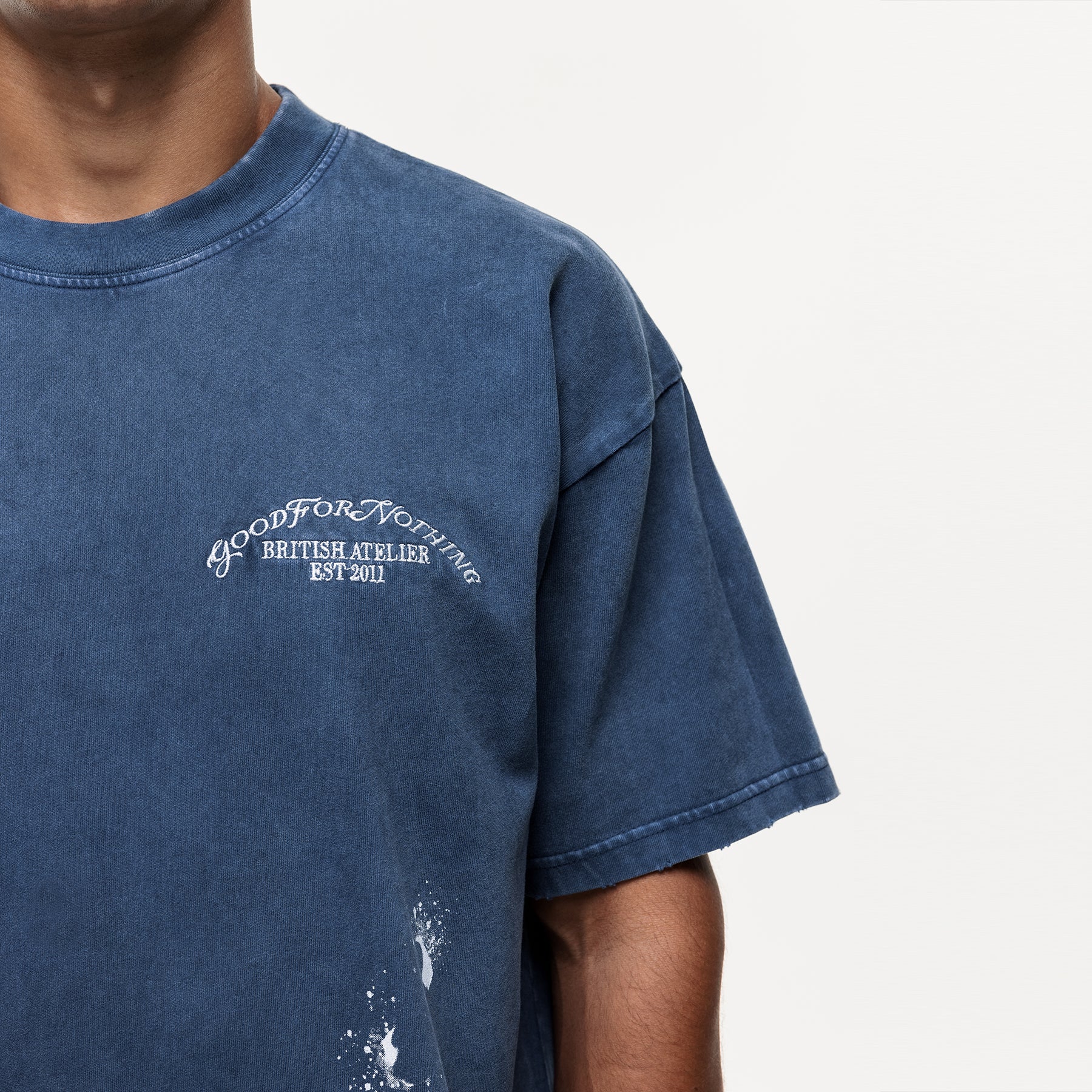 Abrade Blue Sprayed T-shirt