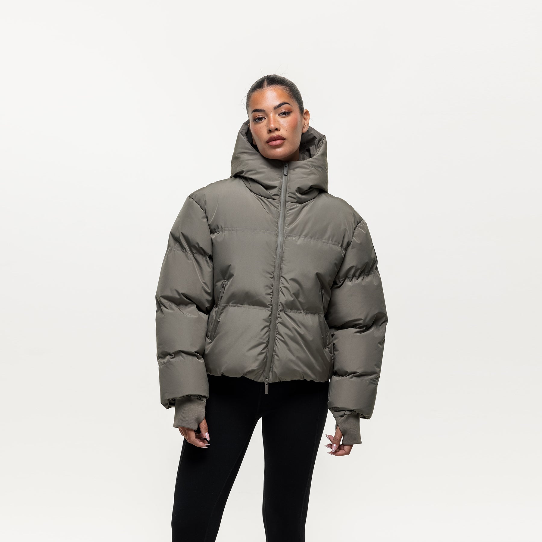 Arctic Olive Technical Puffer Jacket