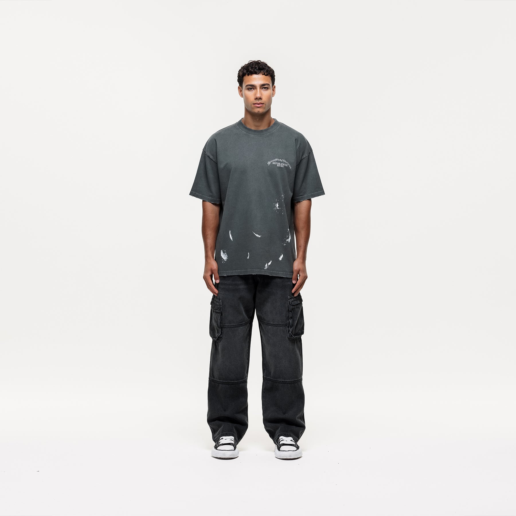 Abrade Gunmetal Sprayed T-shirt