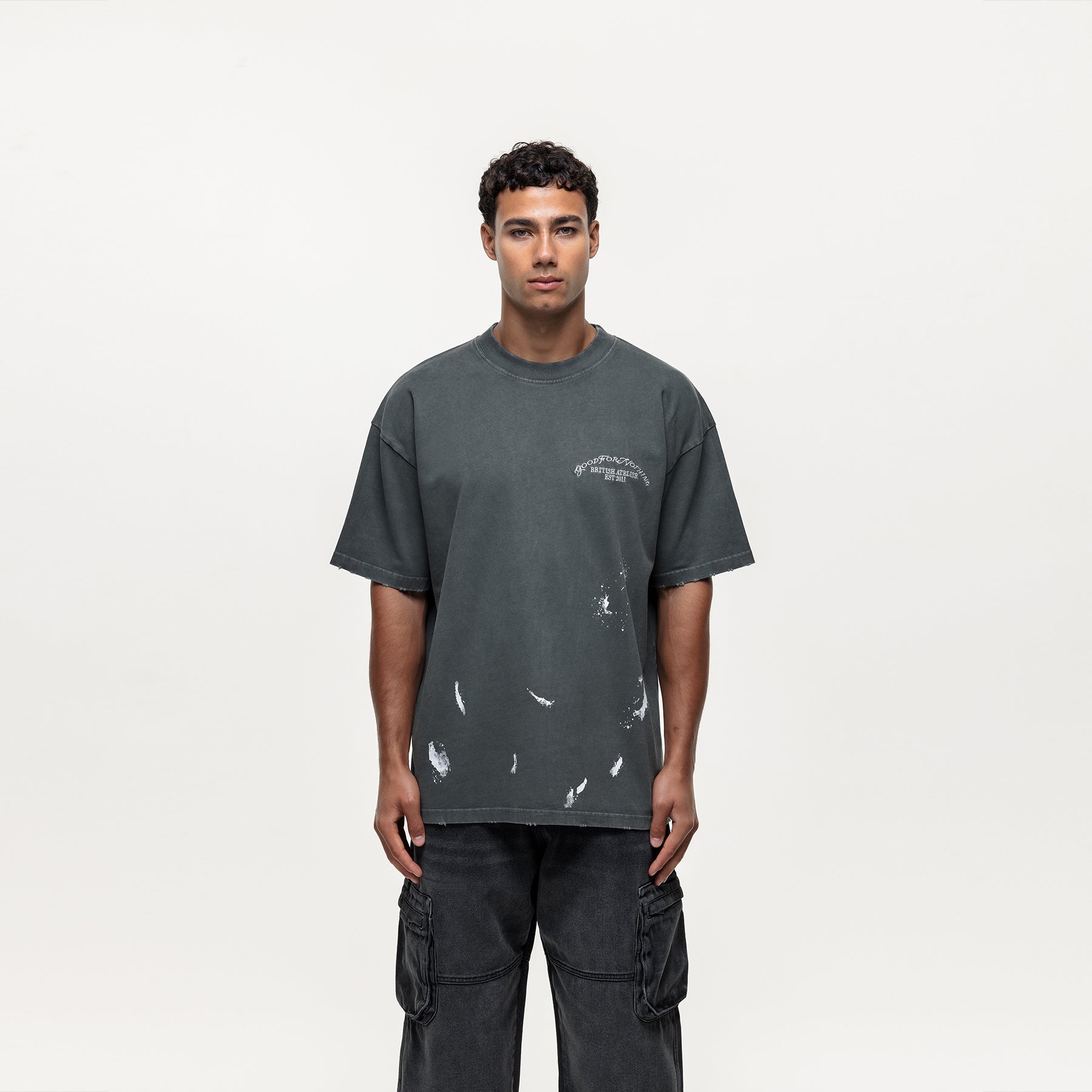 Abrade Gunmetal Sprayed T-shirt