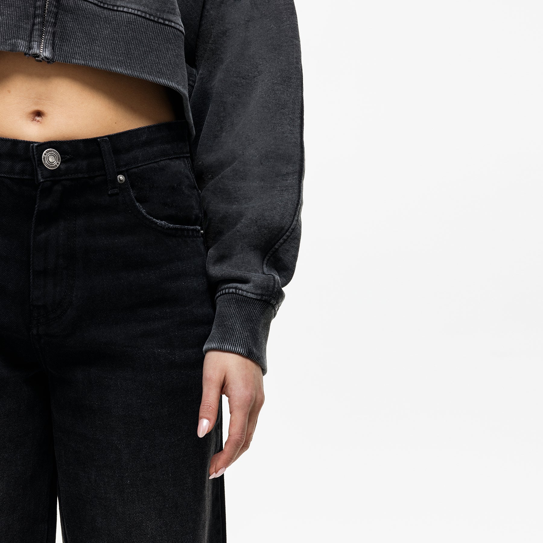 Metamorphosis Washed Black Zip Hoodie (Final Sale)