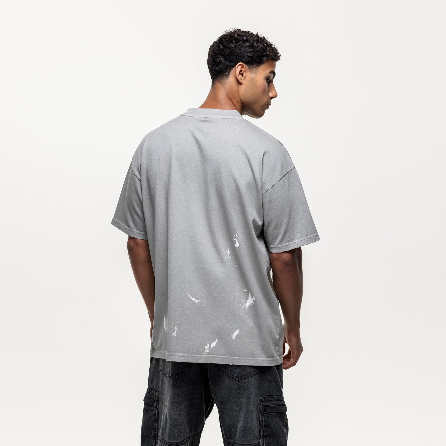 Abrade Grey Sprayed T-shirt