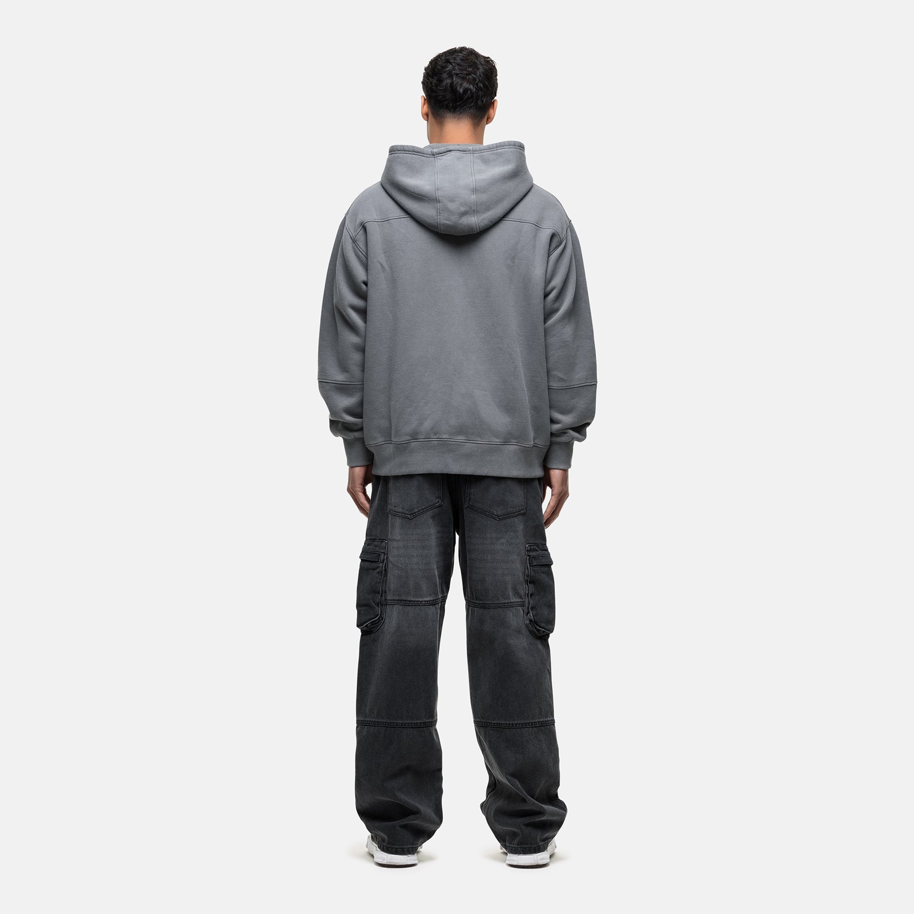 Arch Washed Grey Zip Hoodie