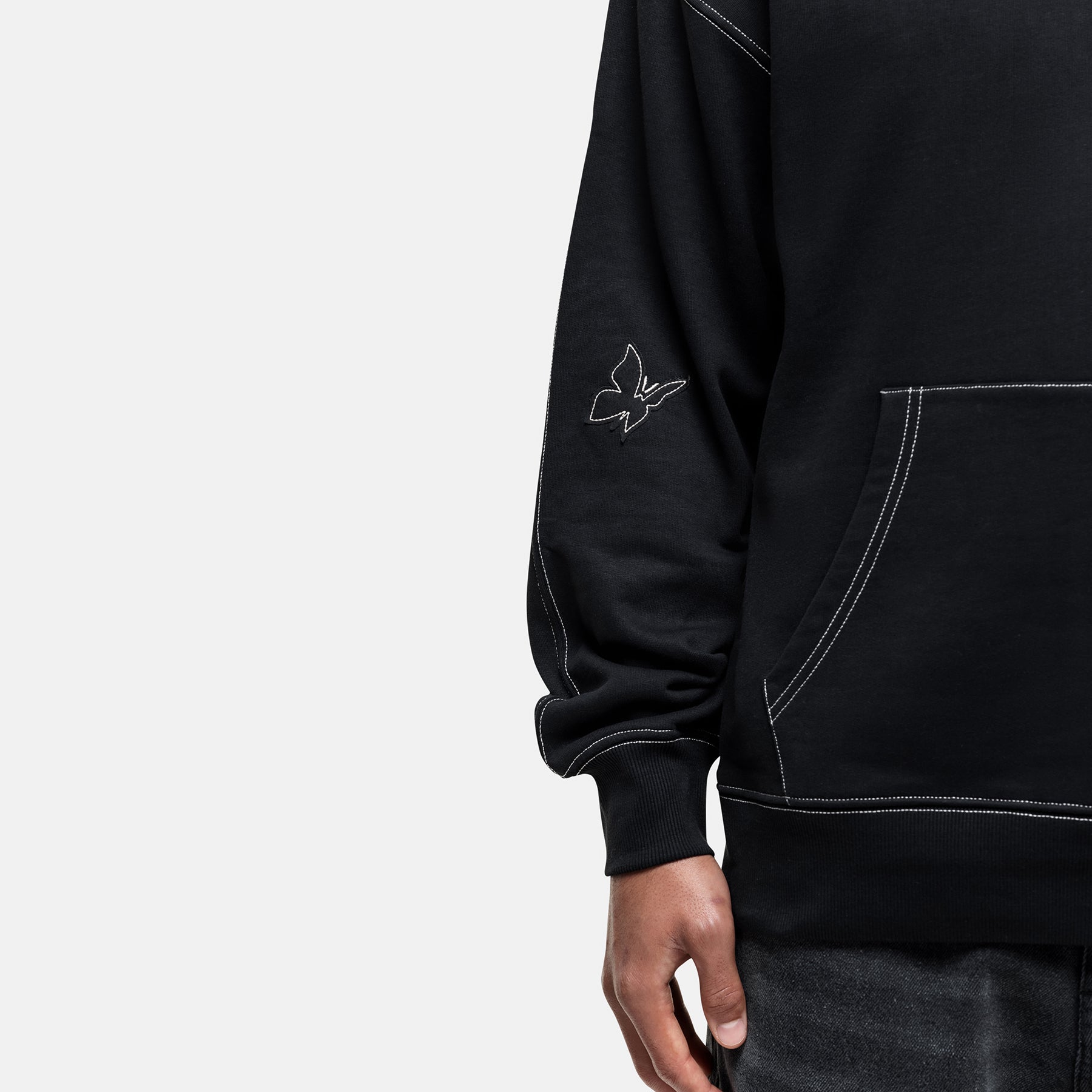 Oversized Team Black Hoodie – GOODFORNOTHING®