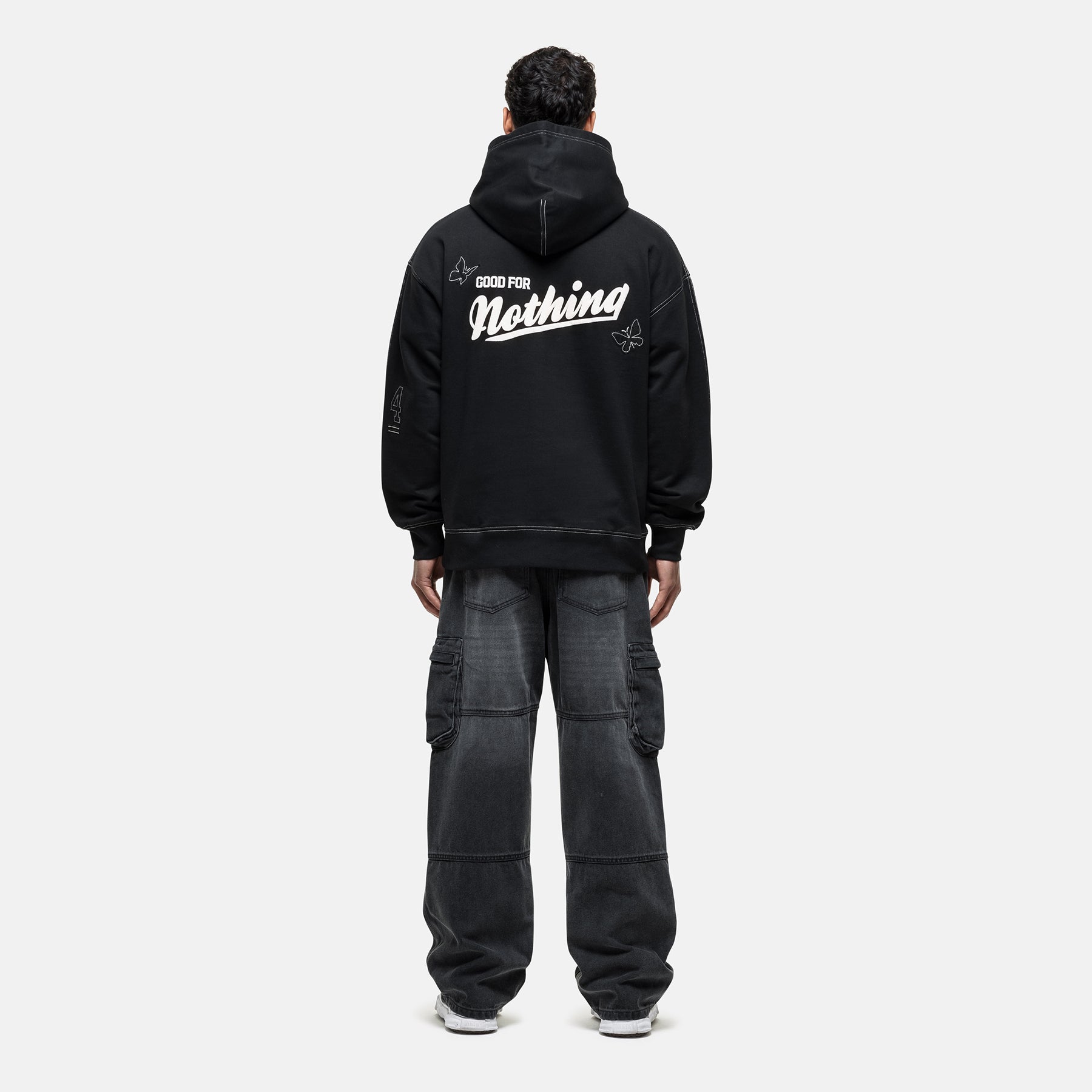 Oversized Team Black Hoodie