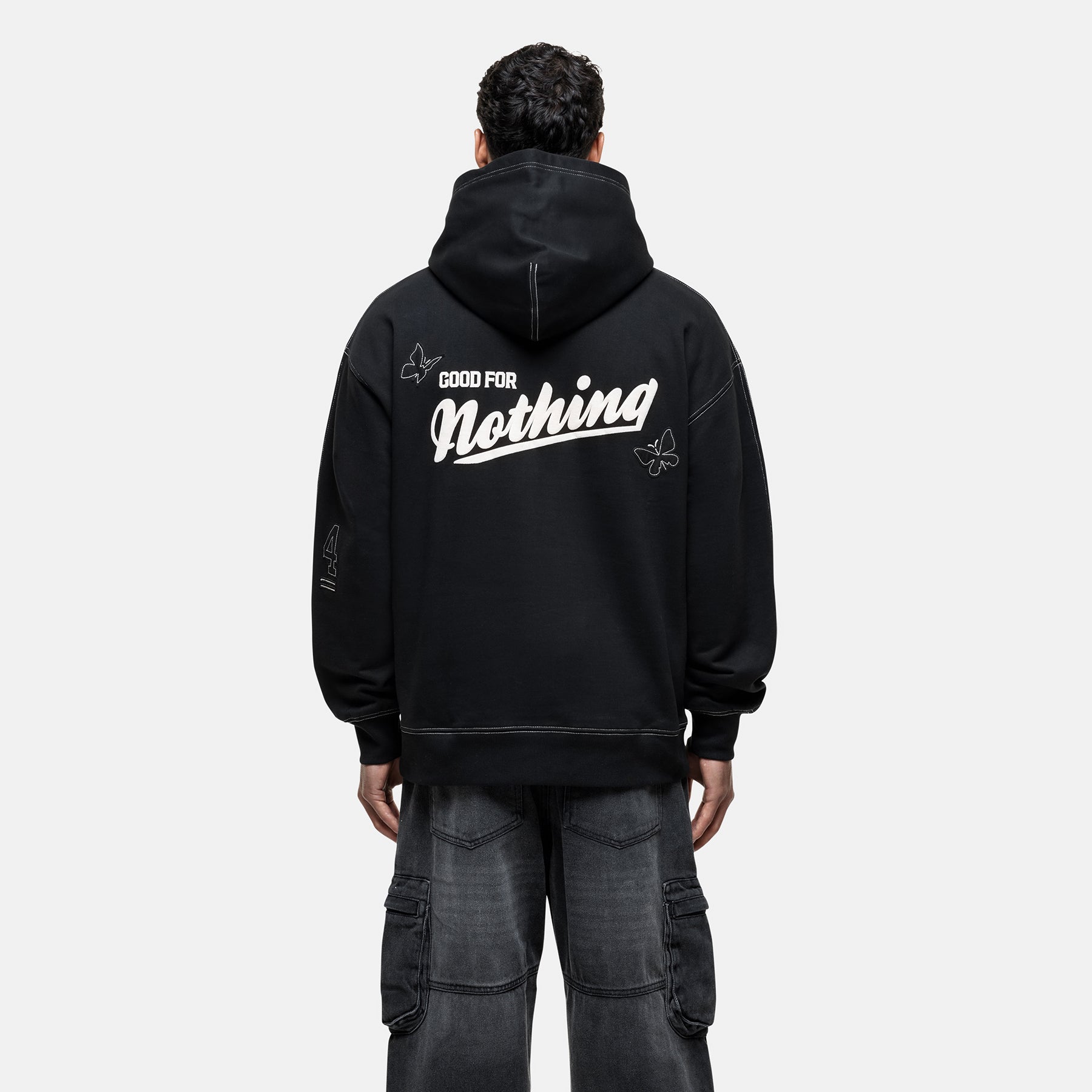 Oversized Team Black Hoodie
