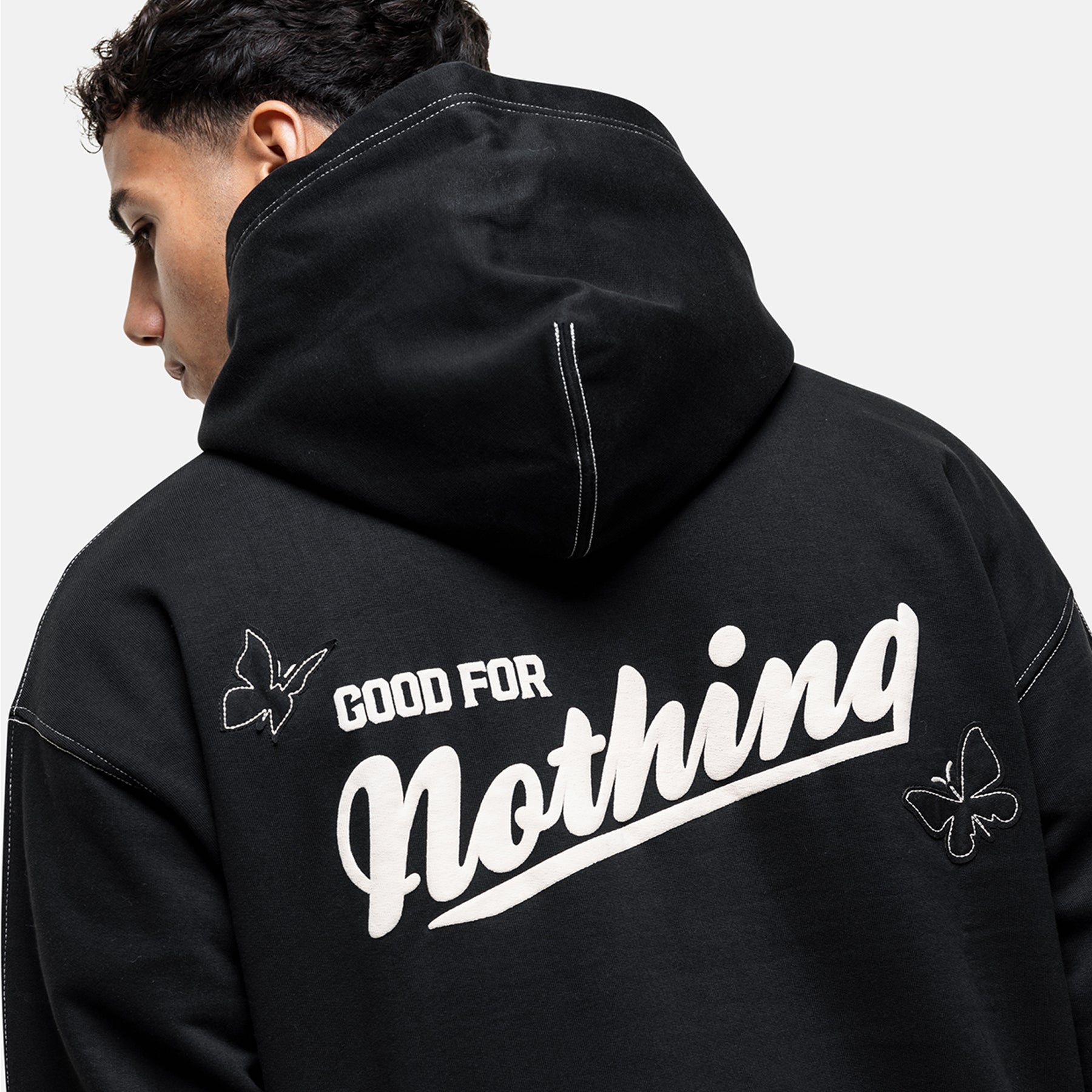Oversized Team Black Hoodie