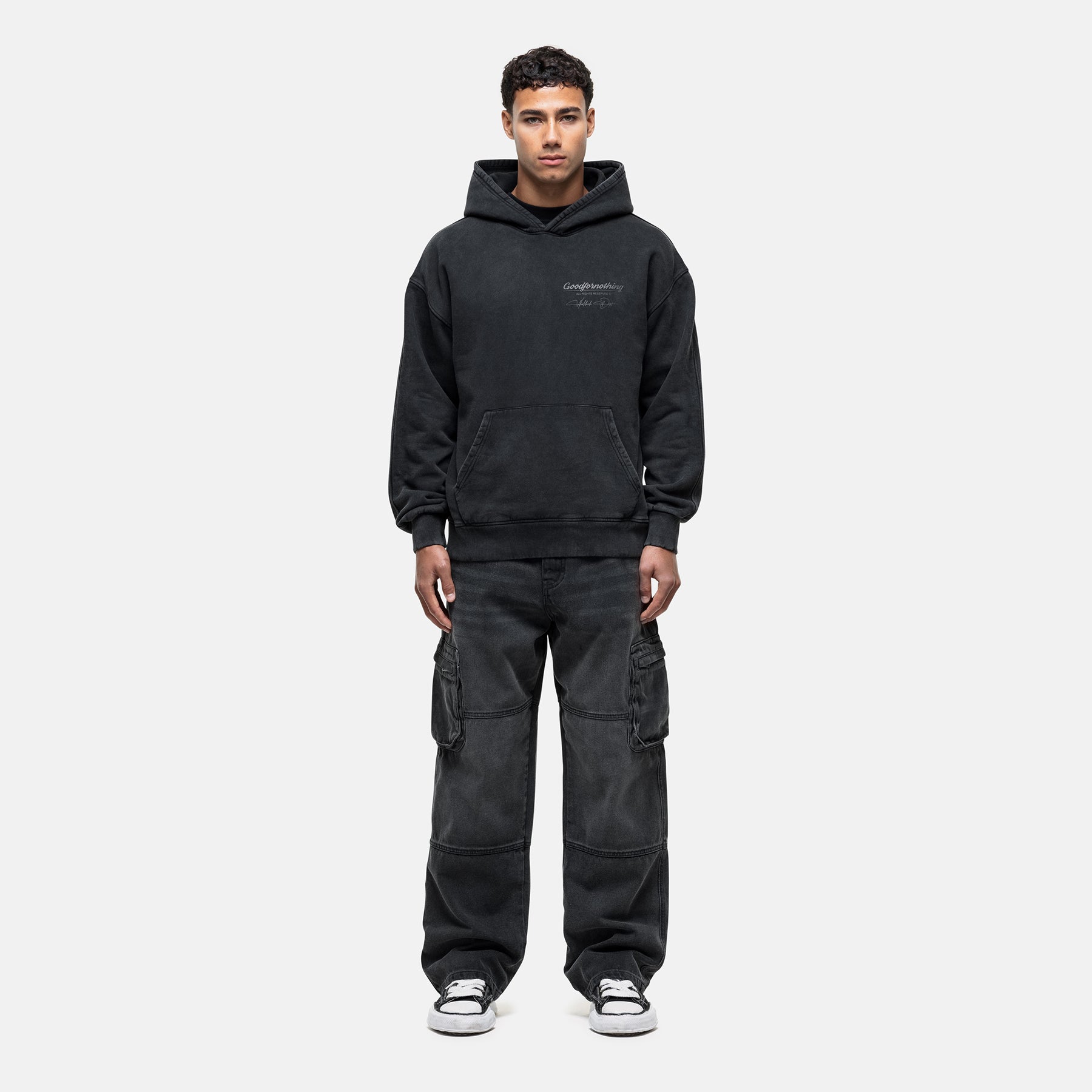 Cult Butterfly Blackout Washed Hoodie