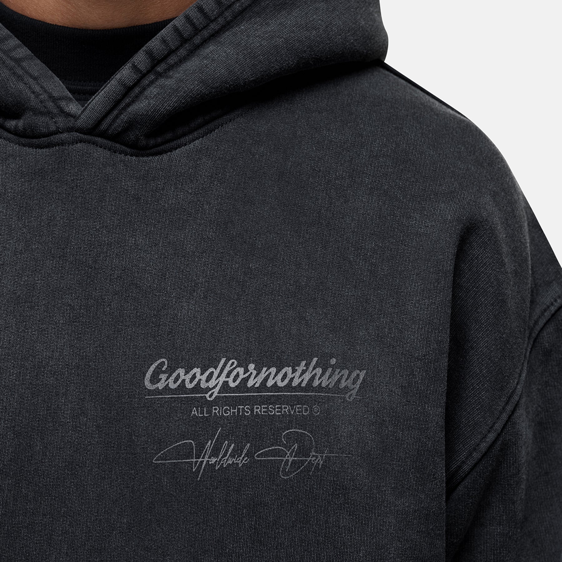 Cult Butterfly Blackout Washed Hoodie
