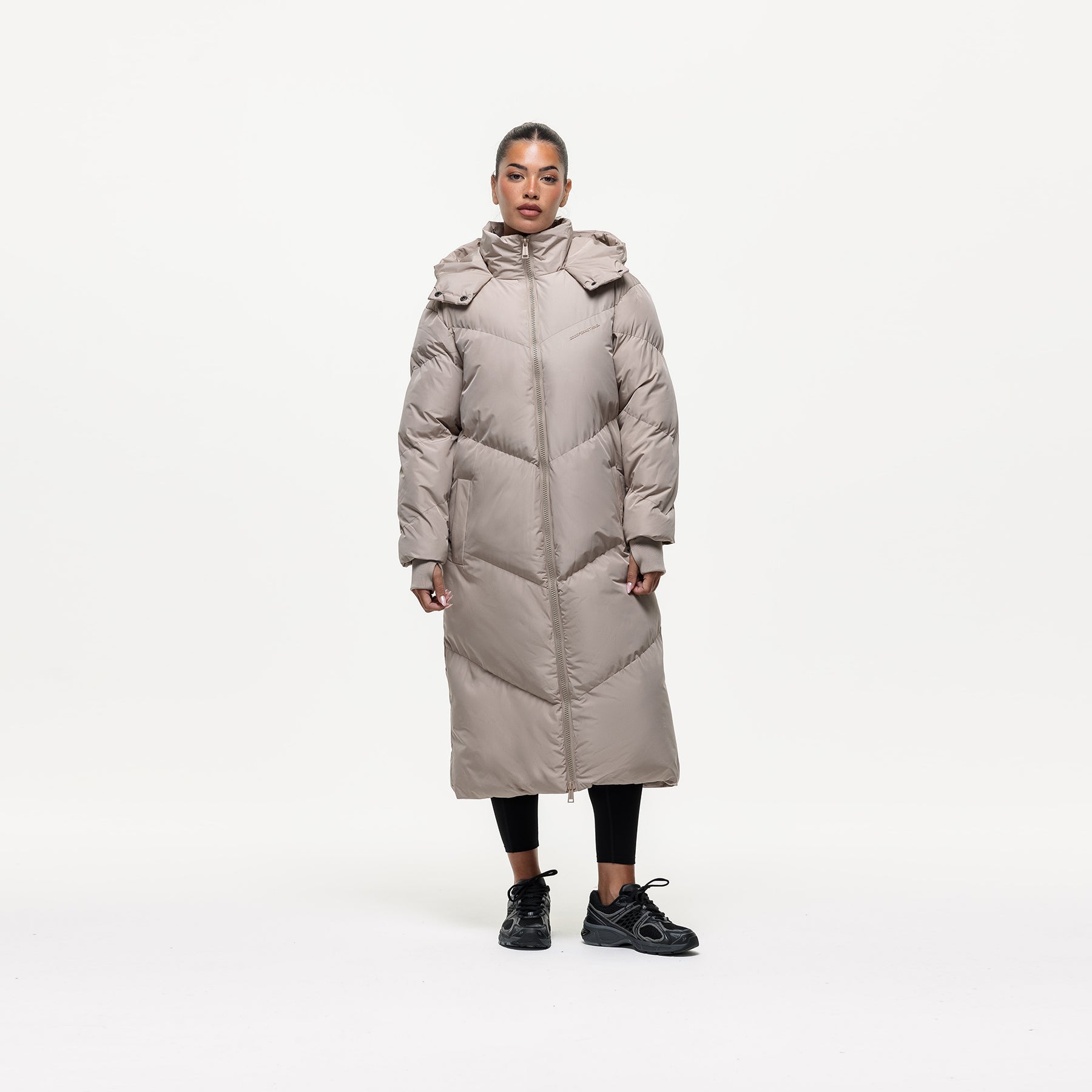Chevron Stone Maxi Puffer Jacket – GOODFORNOTHING®