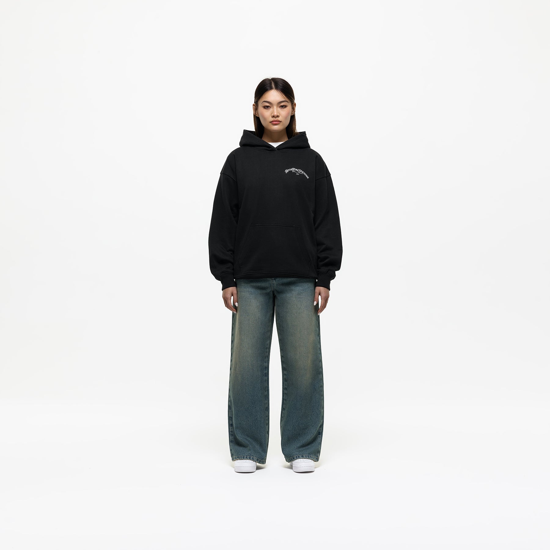 Oversized Destination Black Hoodie (Final Sale)