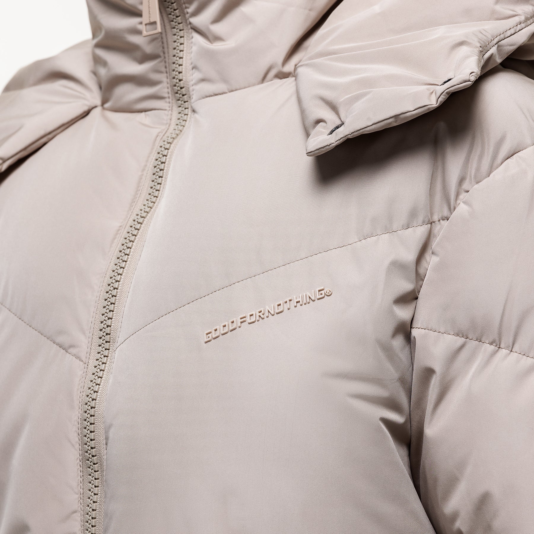 Stone maxi hooded puffer best sale