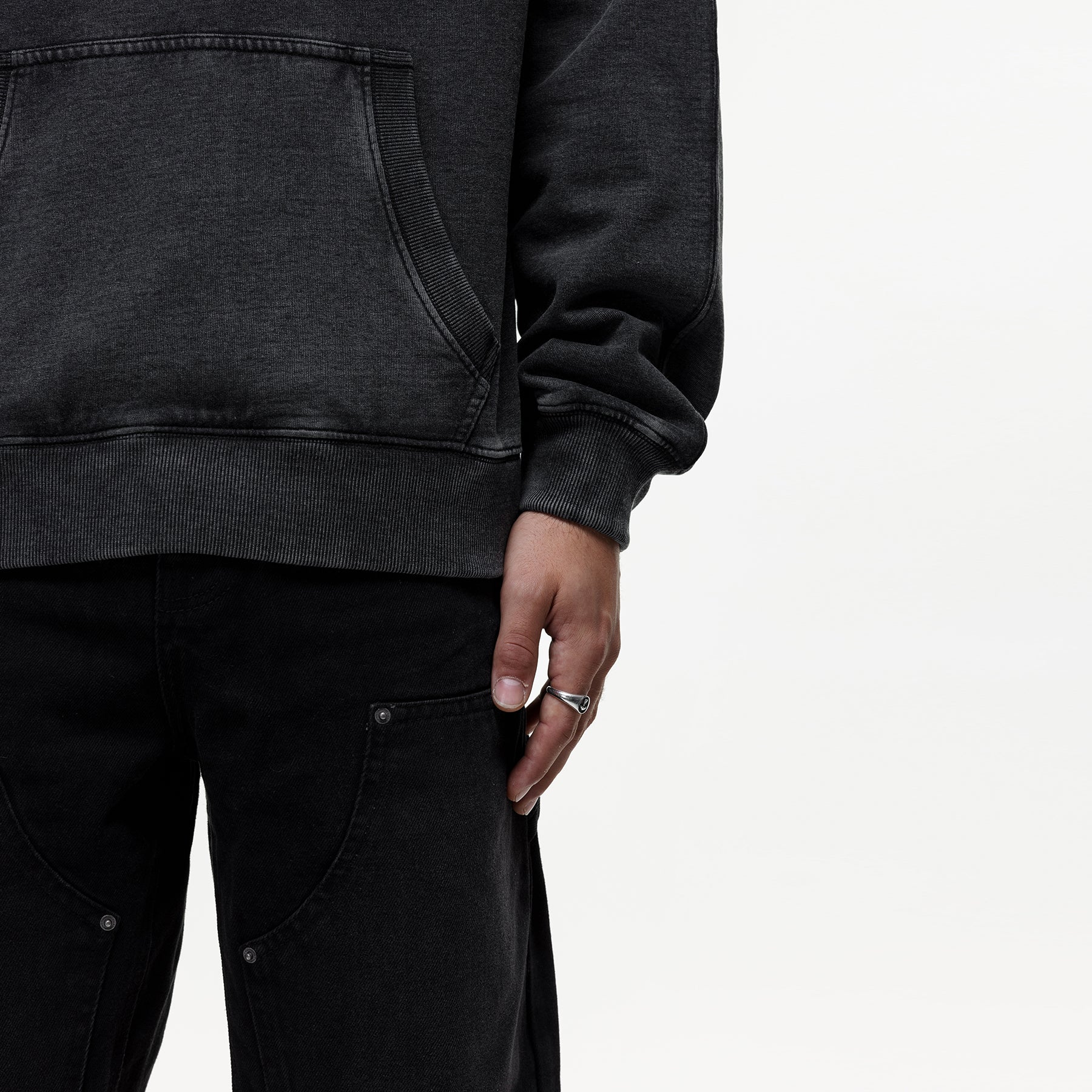 Spirit Washed Black Hoodie