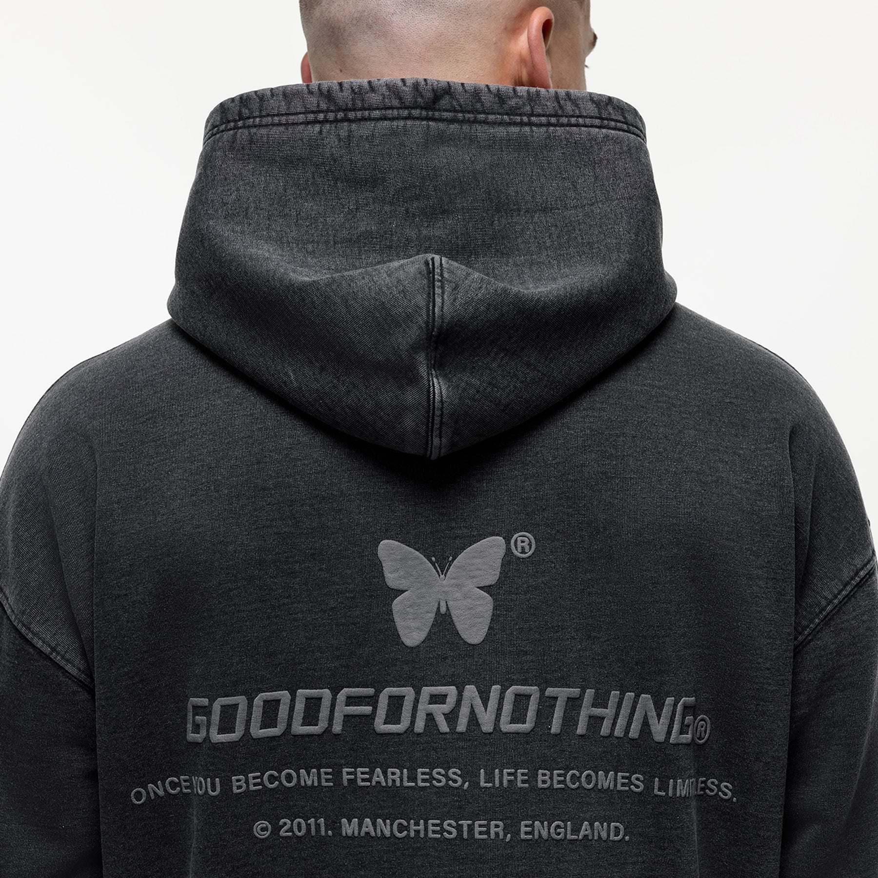 Spirit Washed Black Hoodie