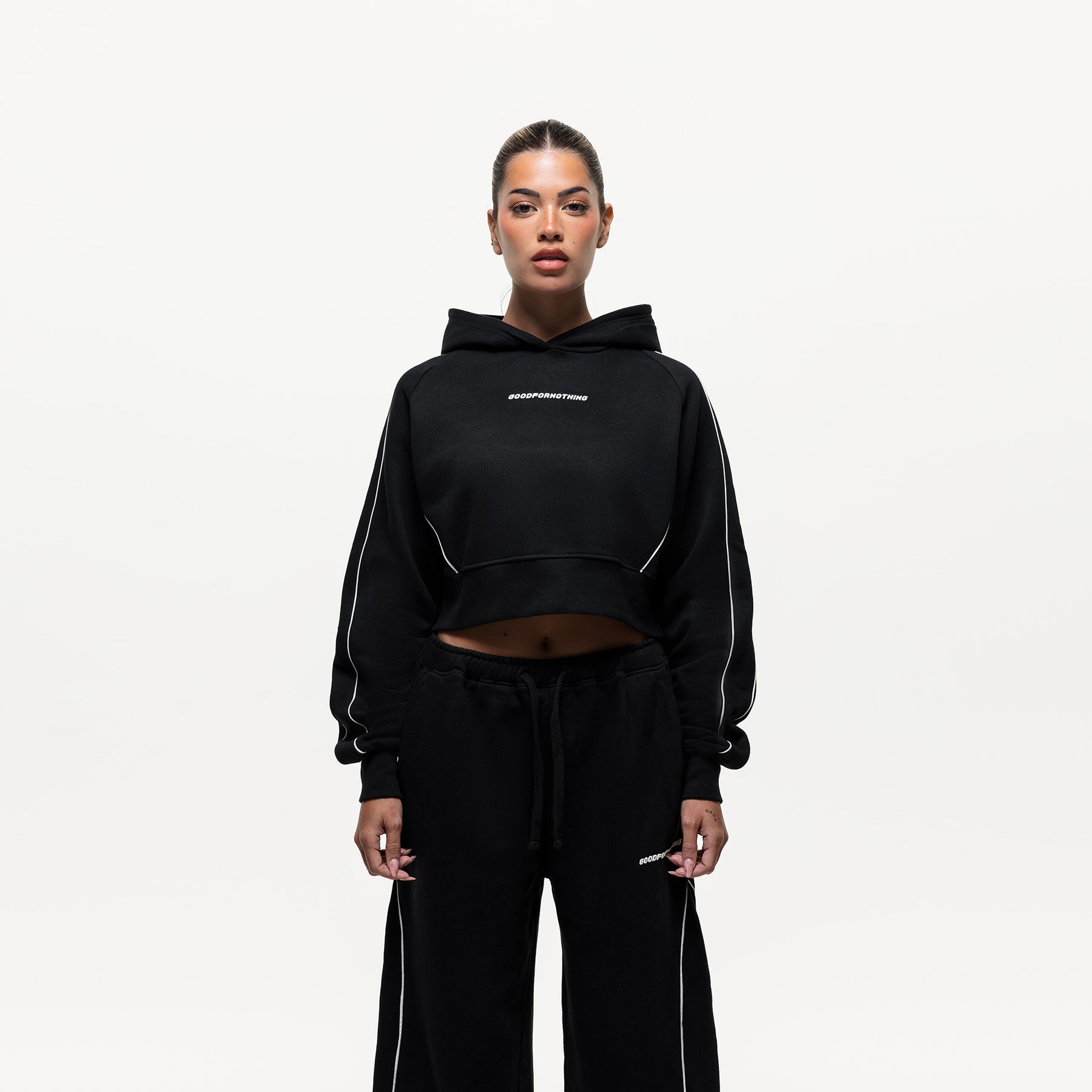 Outline Cropped Hoodie