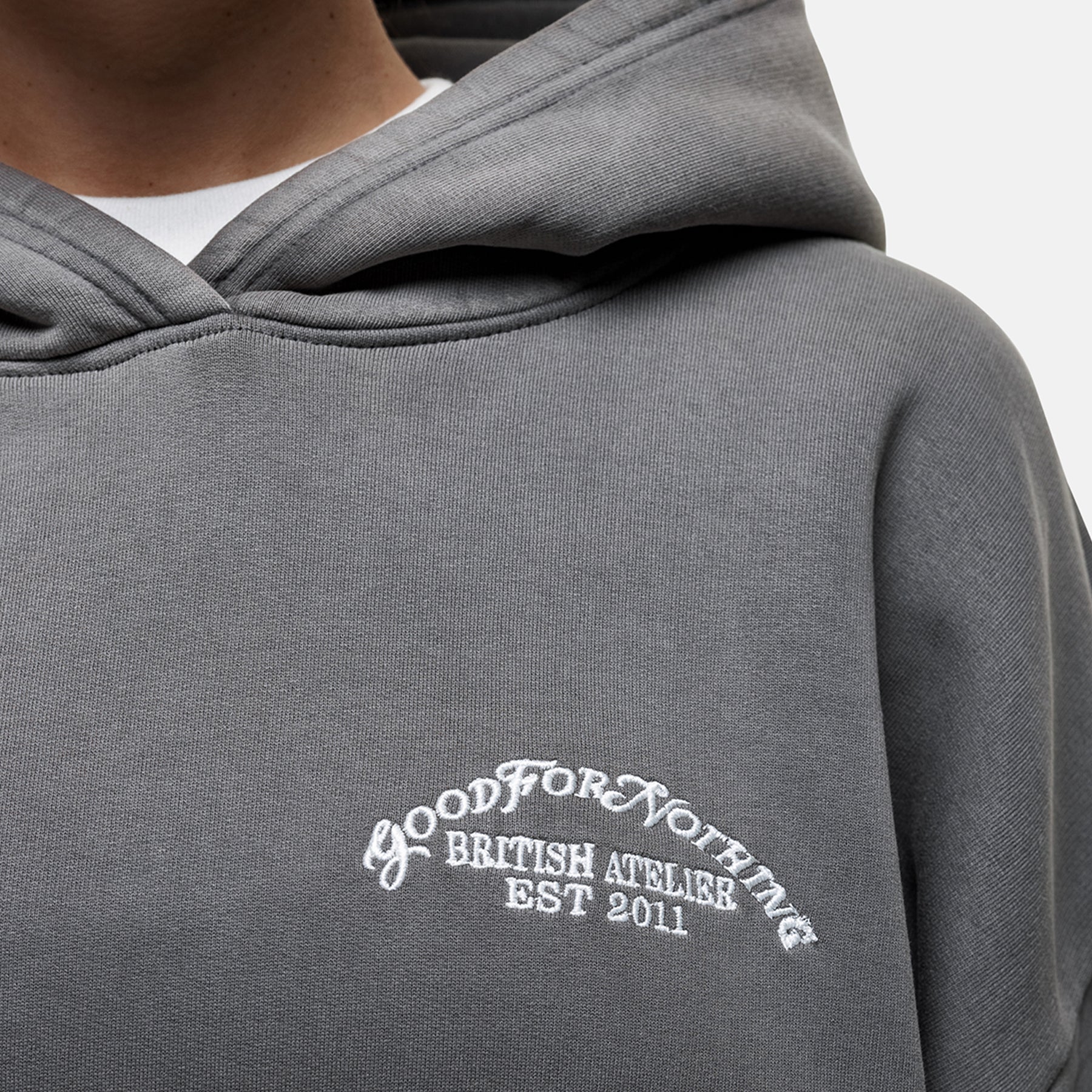 Abrade Grey Sprayed Hoodie