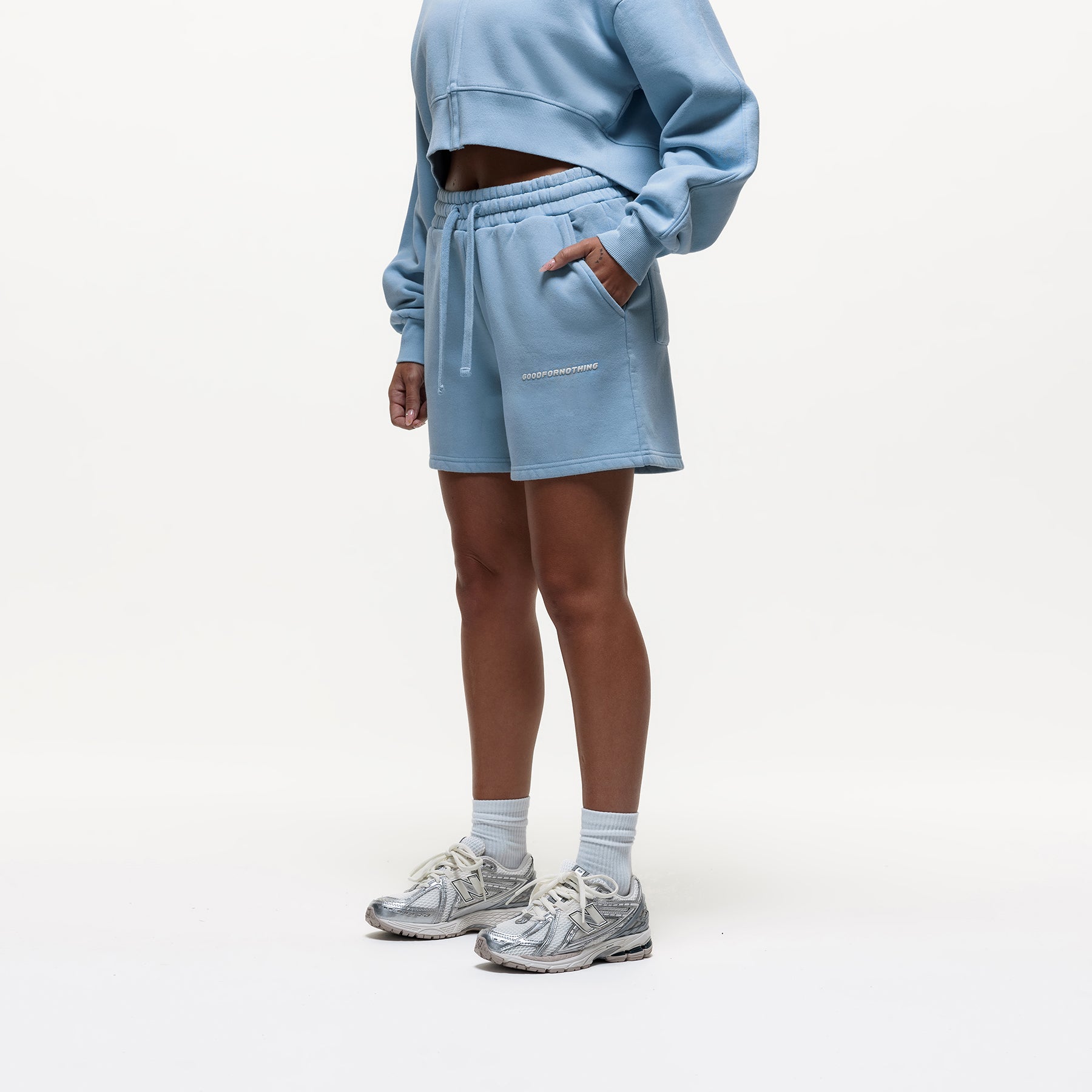 Vintage Washed Powder Blue Shorts
