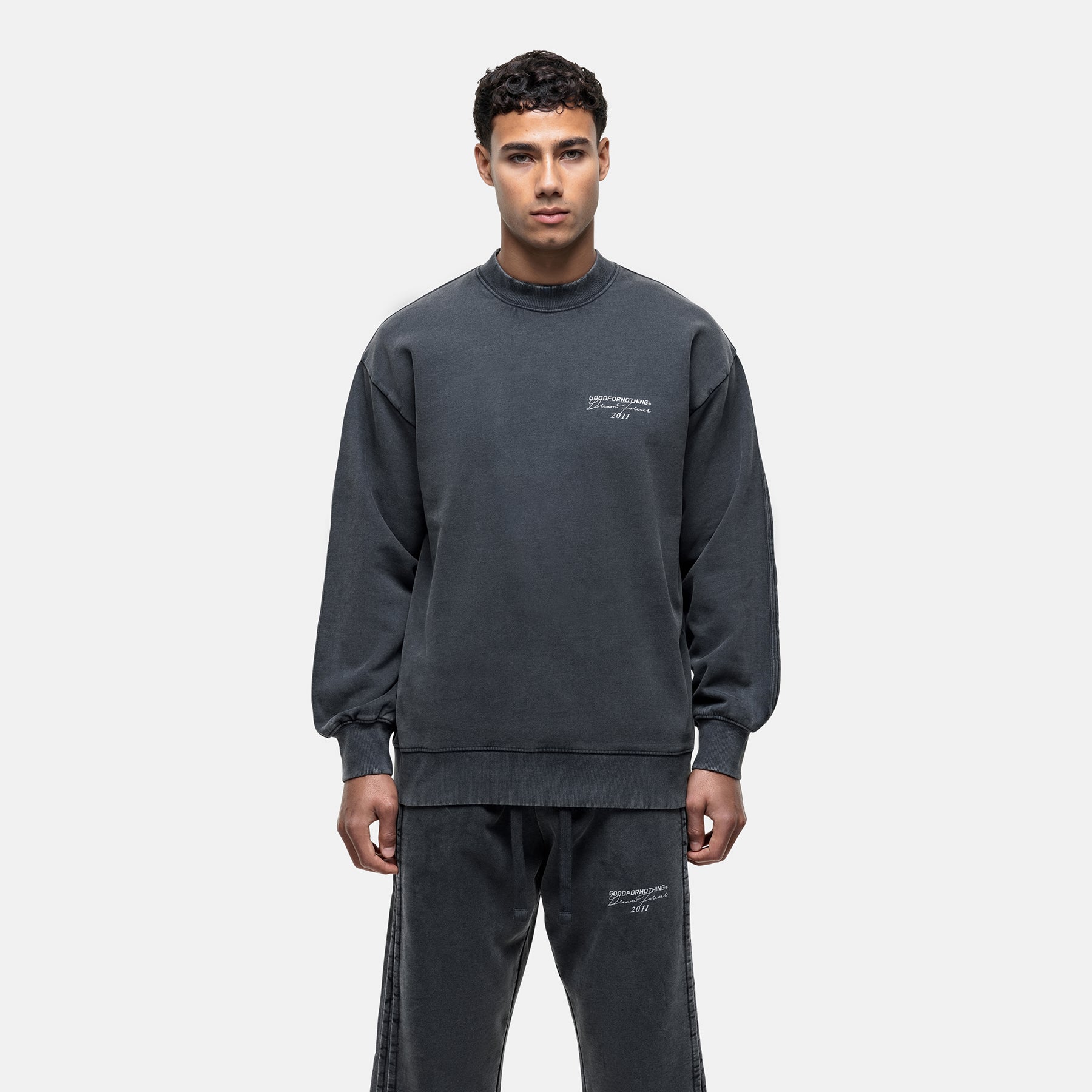 Partial Seam Washed Sweatshirt