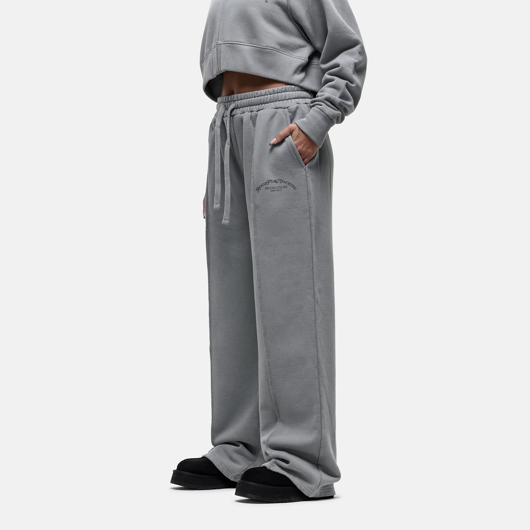 Raw Seam Washed Sweatpants