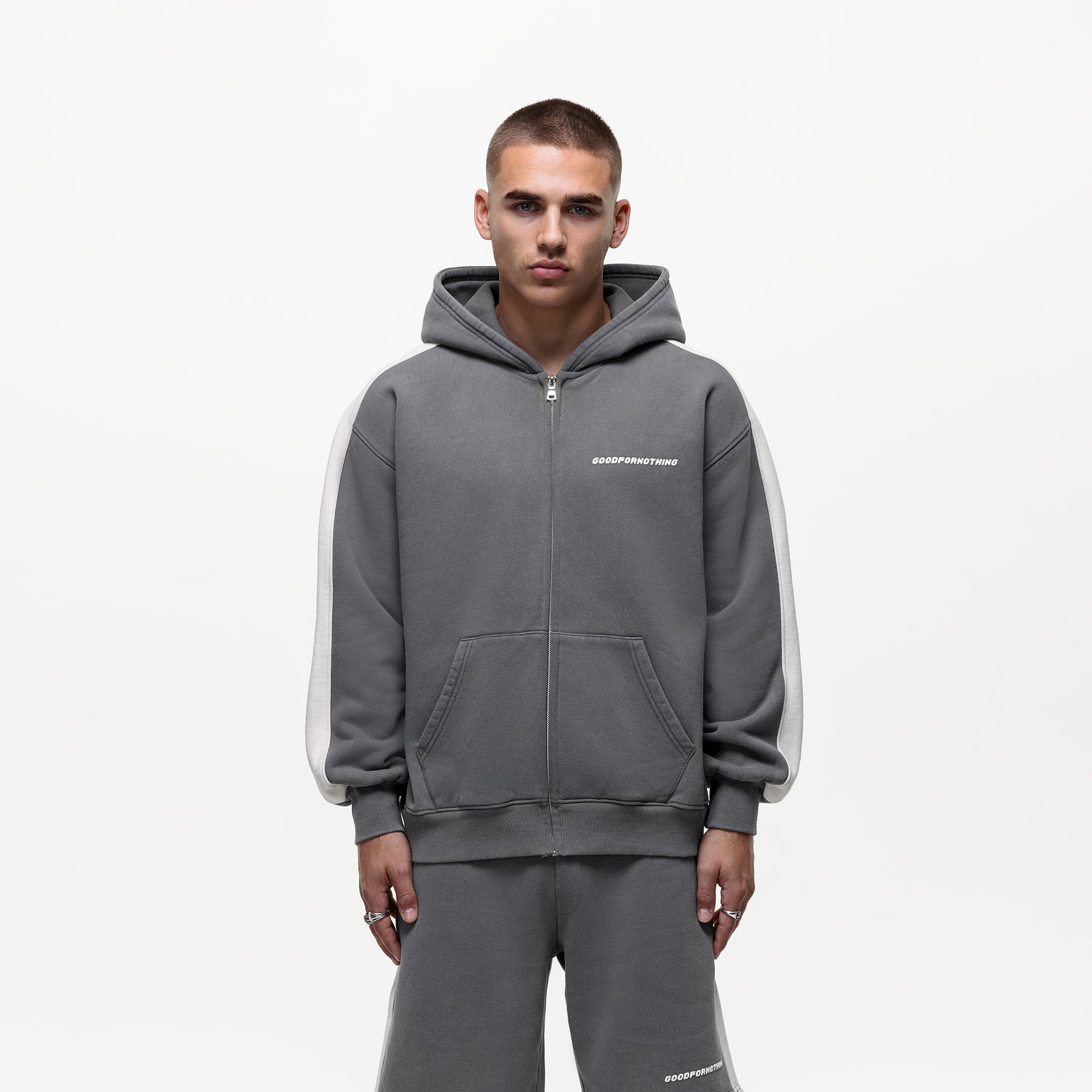 Vintage Track Zip Hoodie