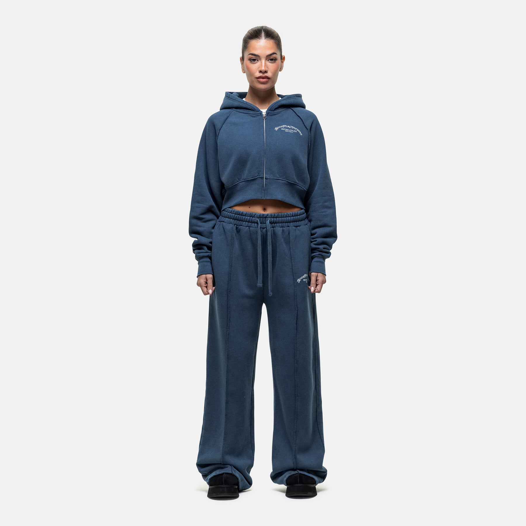 Raw Seam Vintage Blue Sweatpants