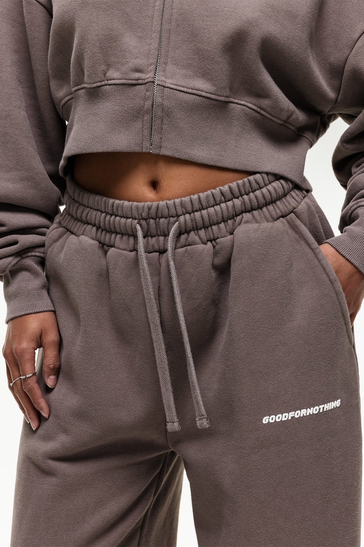Baggy Vintage Taupe Washed sweatpant