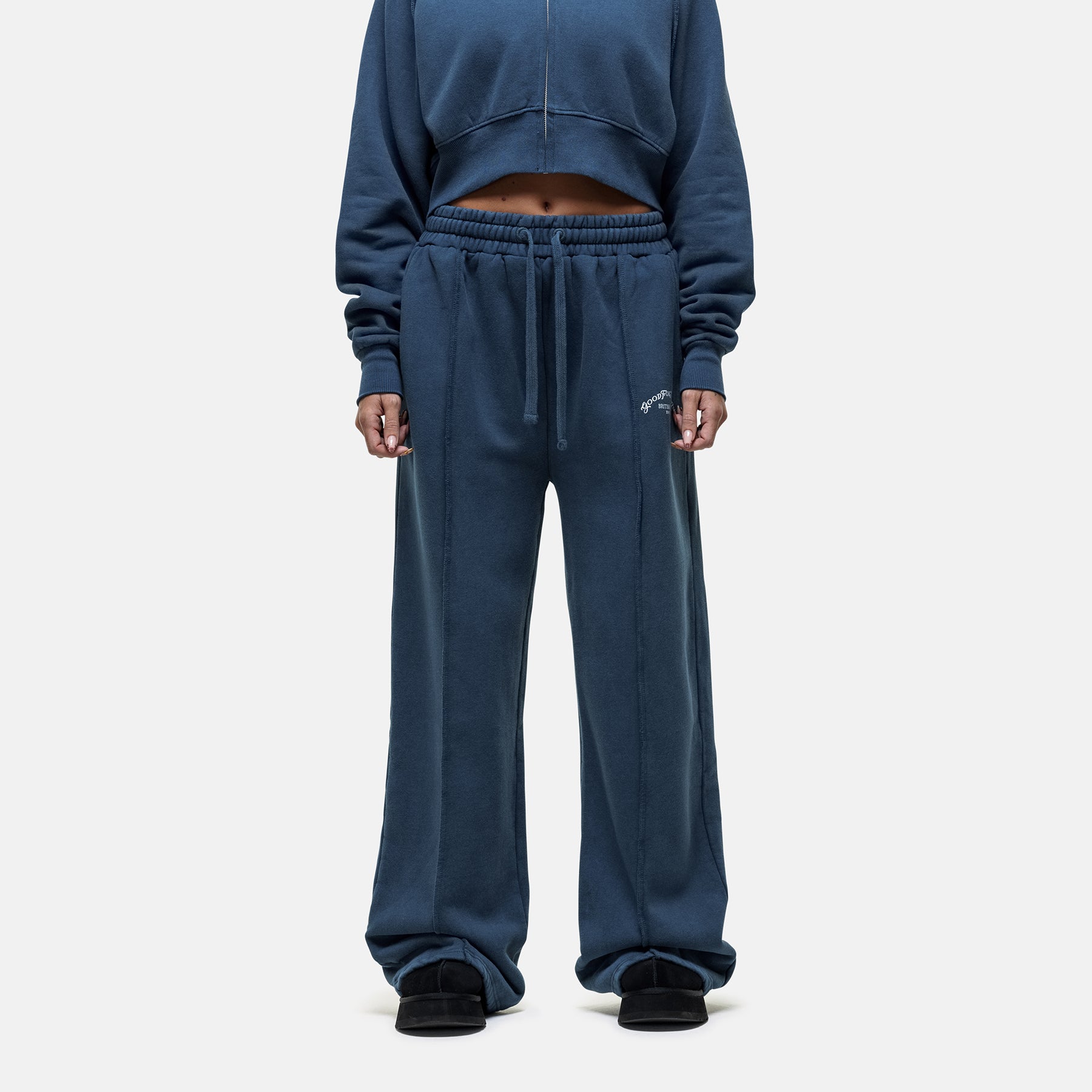 Raw Seam Vintage Blue Sweatpants