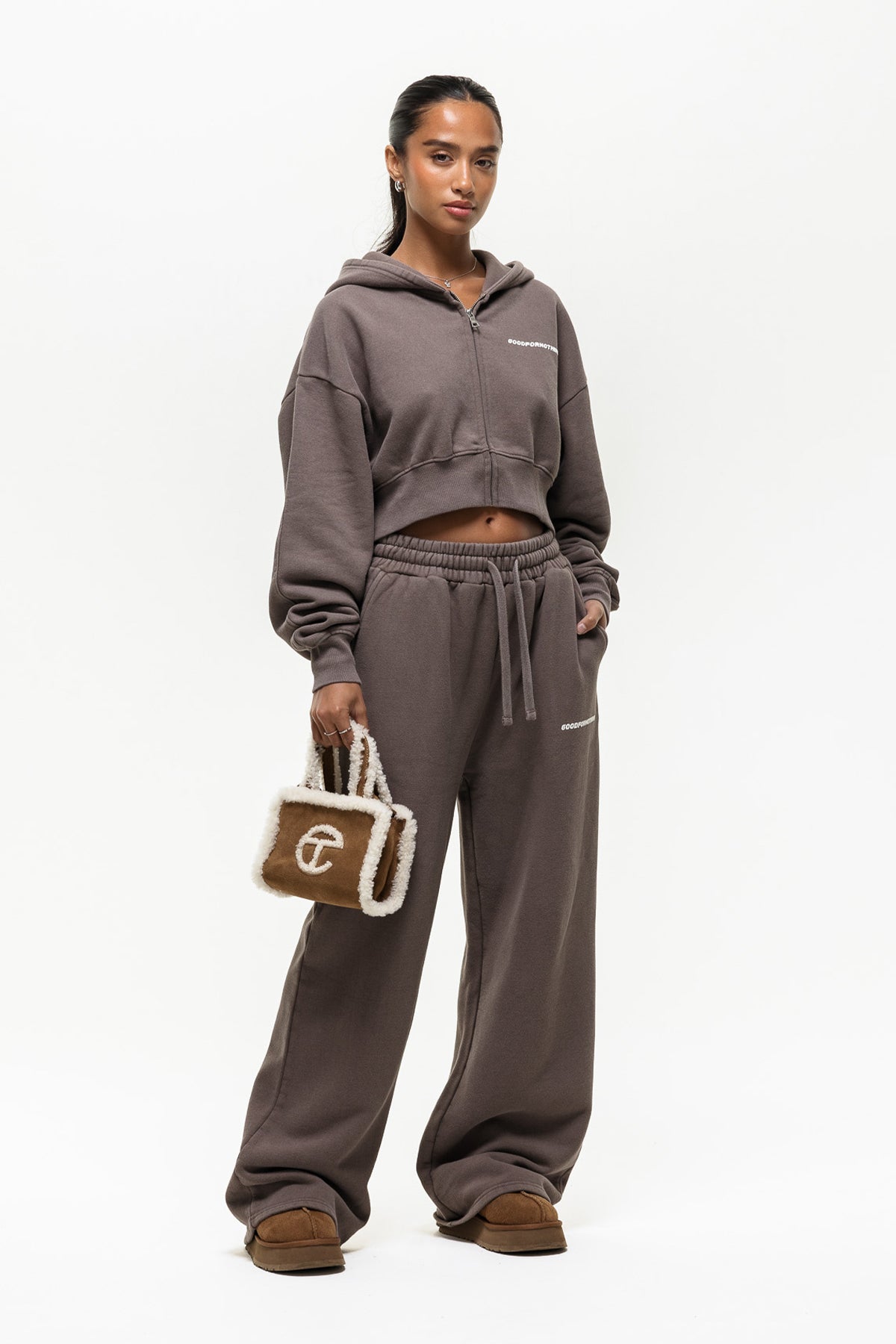 Baggy Vintage Taupe Washed sweatpant