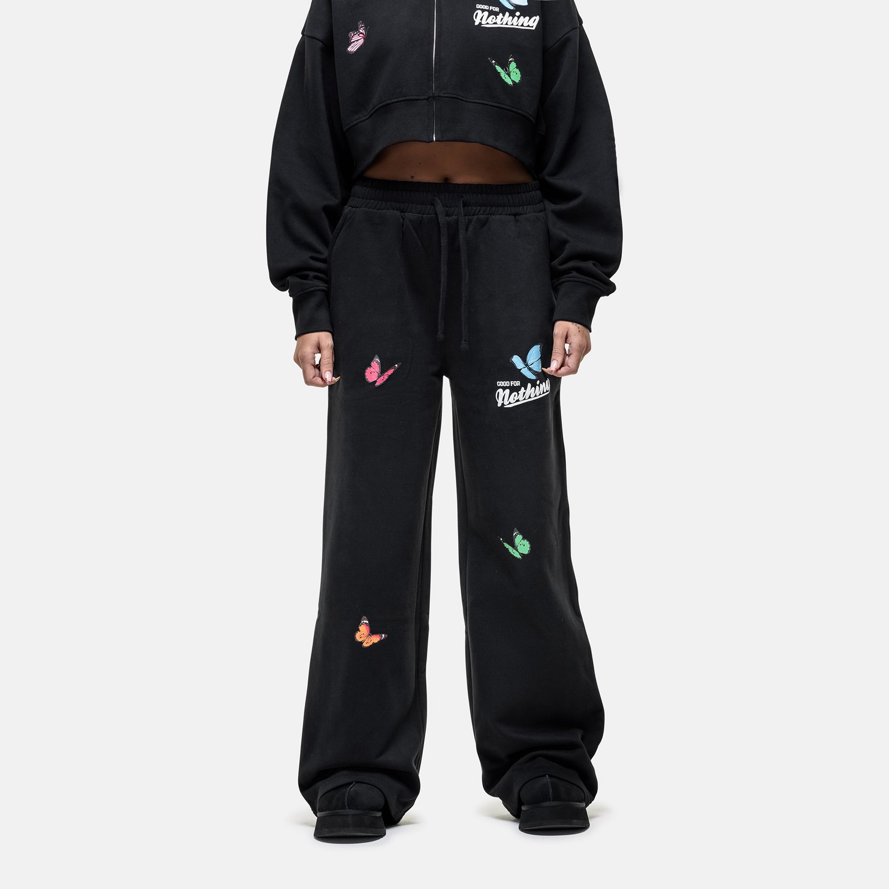 Flight Washed Black Baggy Jogger