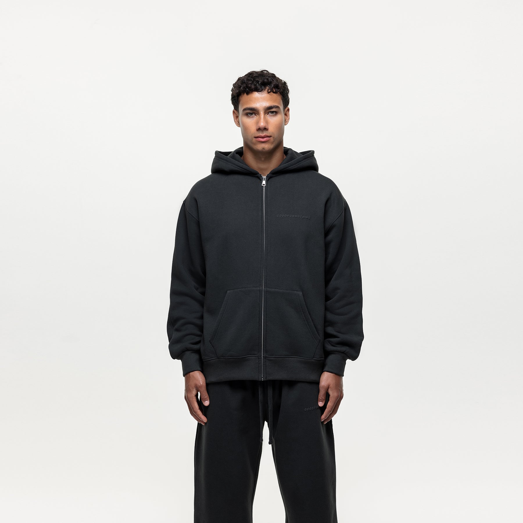 Vintage Onyx Zip Hoodie