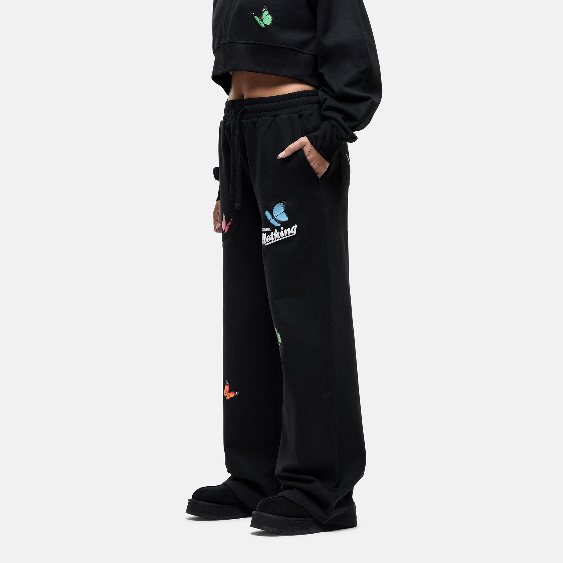 Flight Washed Black Baggy Jogger
