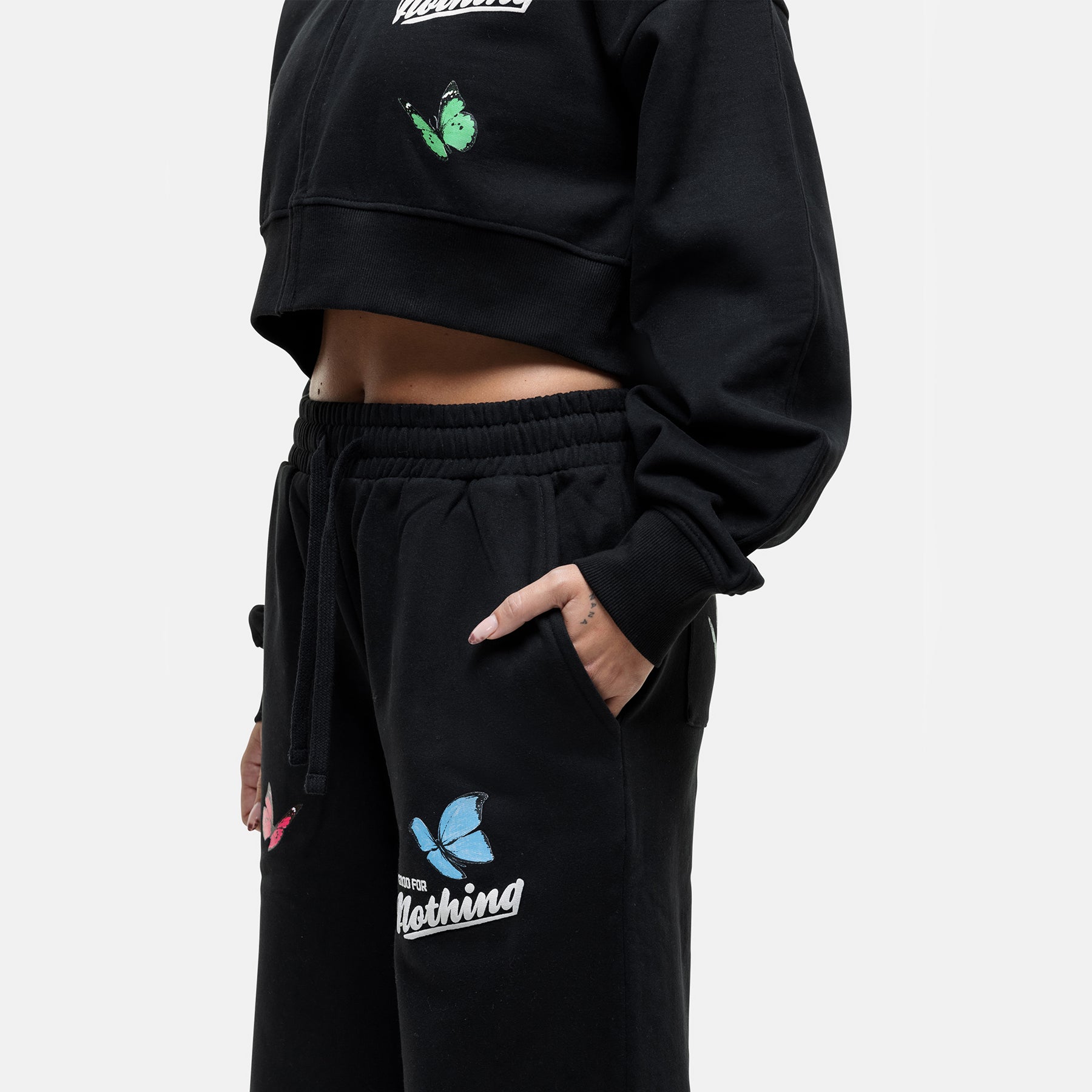 Flight Washed Black Baggy Jogger