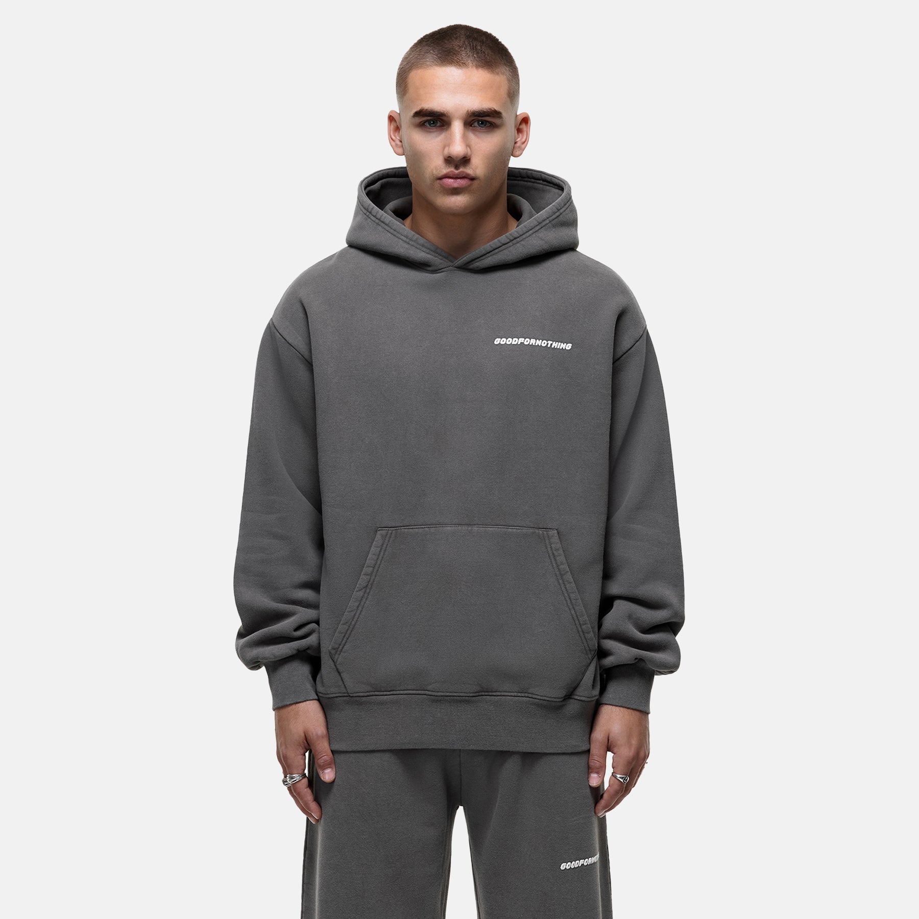 Vintage Washed Grey Hoodie