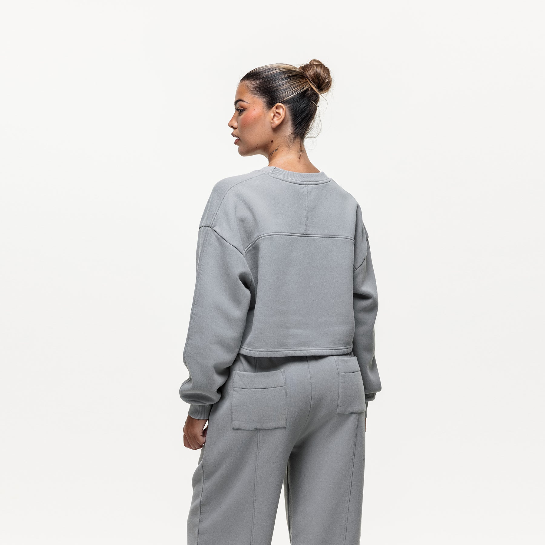 Slouch Grey Crop Sweatshirt