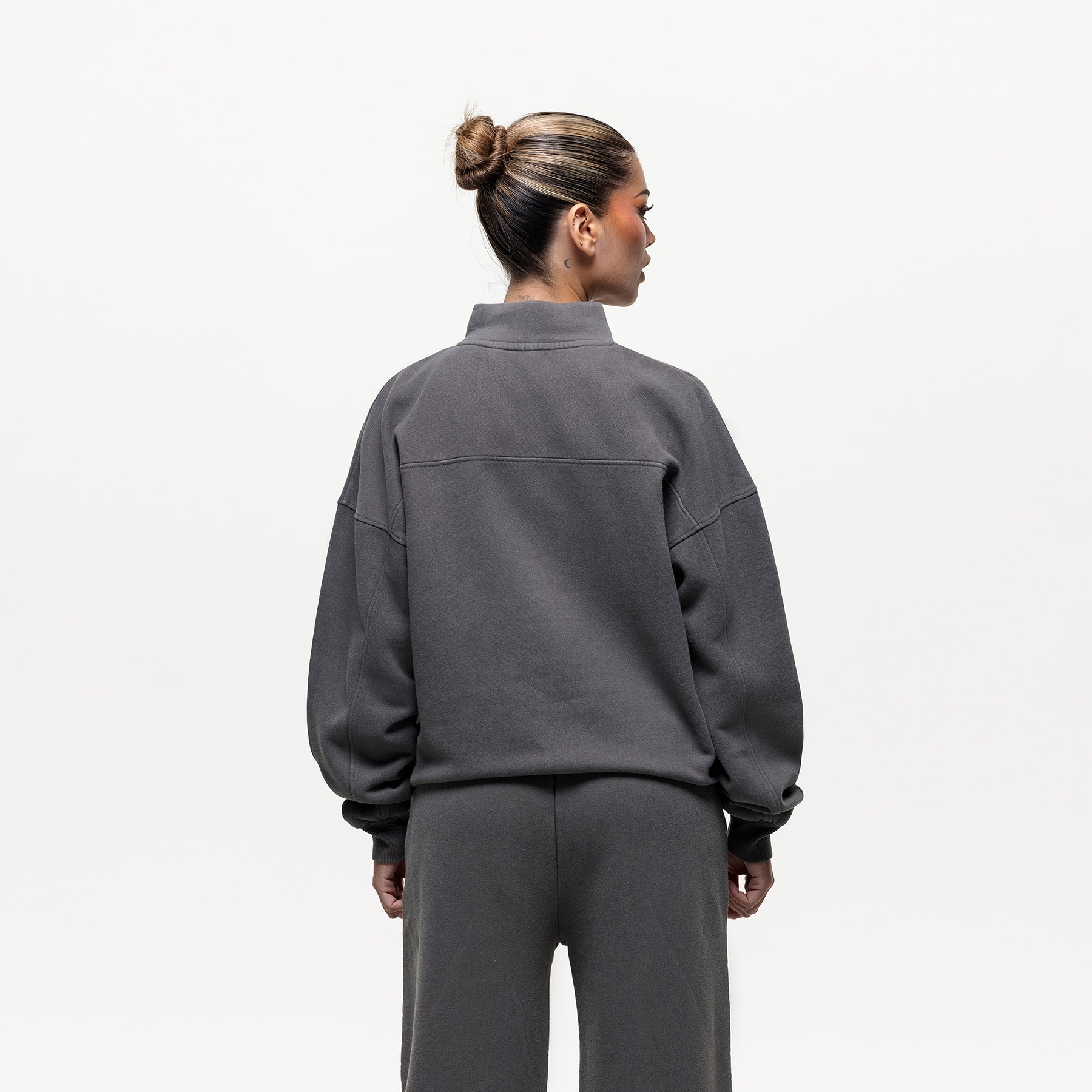 Gunmetal Grey Quarter Zip Sweatshirt