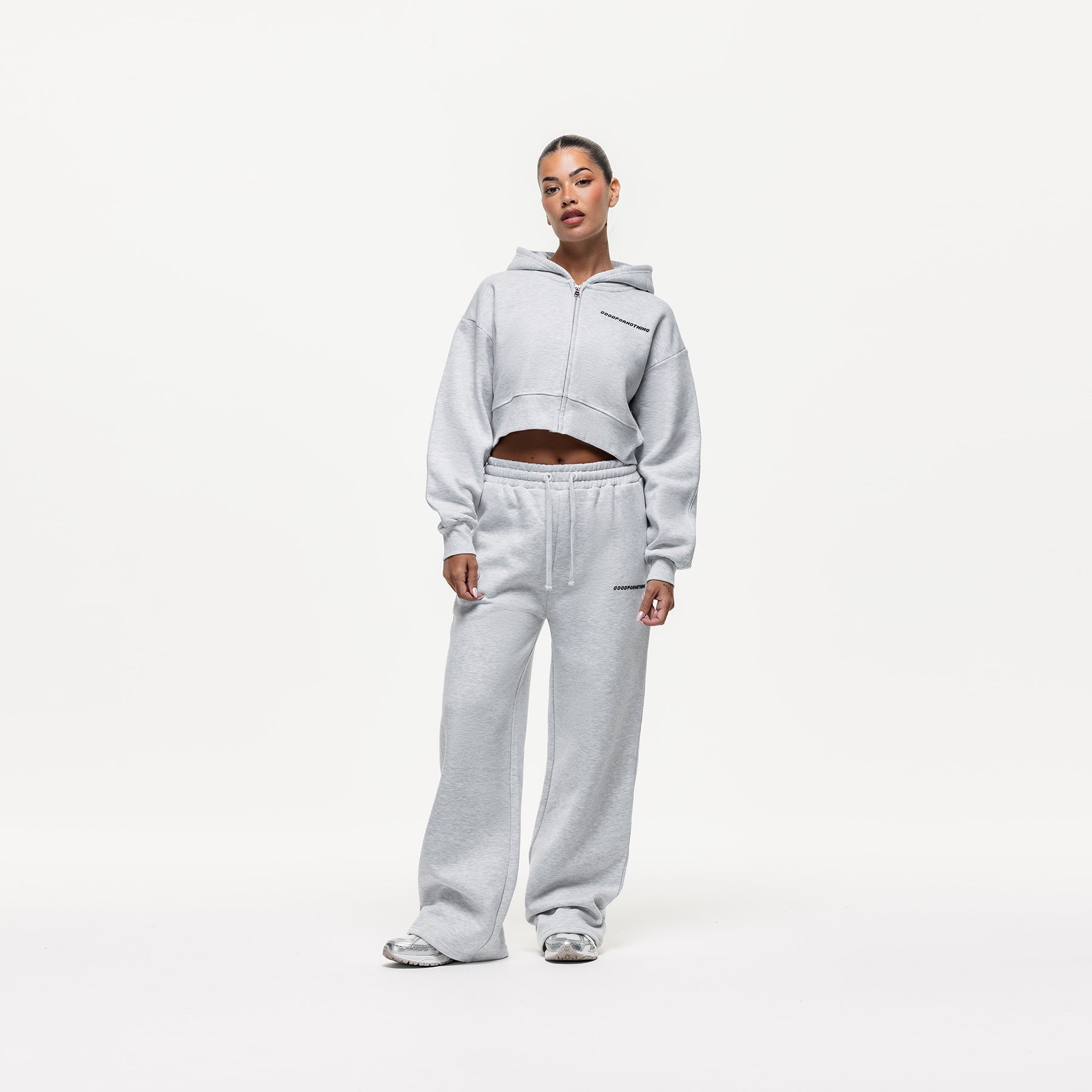 Vintage Grey Marl Zip Hoodie – GOODFORNOTHING®