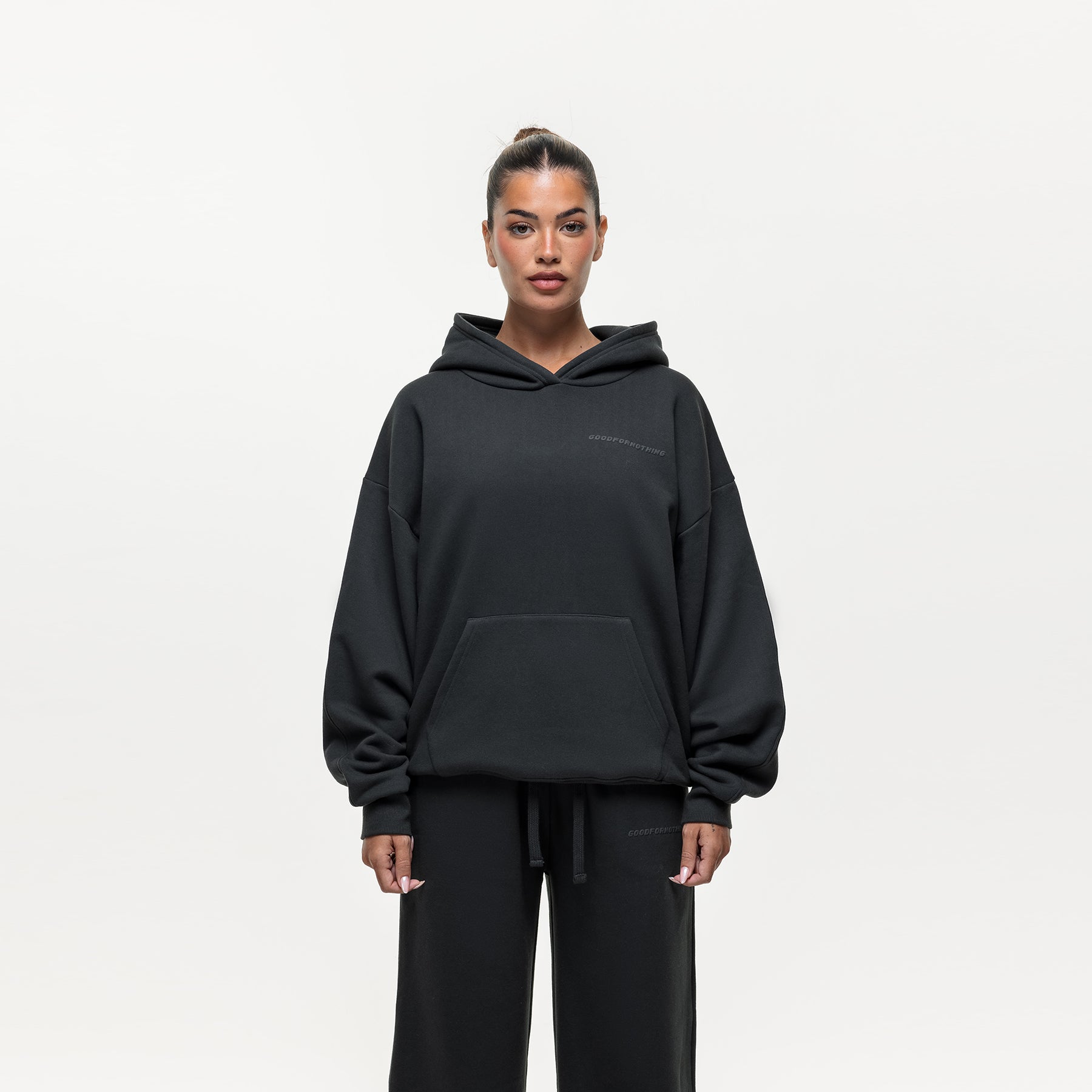 Vintage Onyx Black Hoodie
