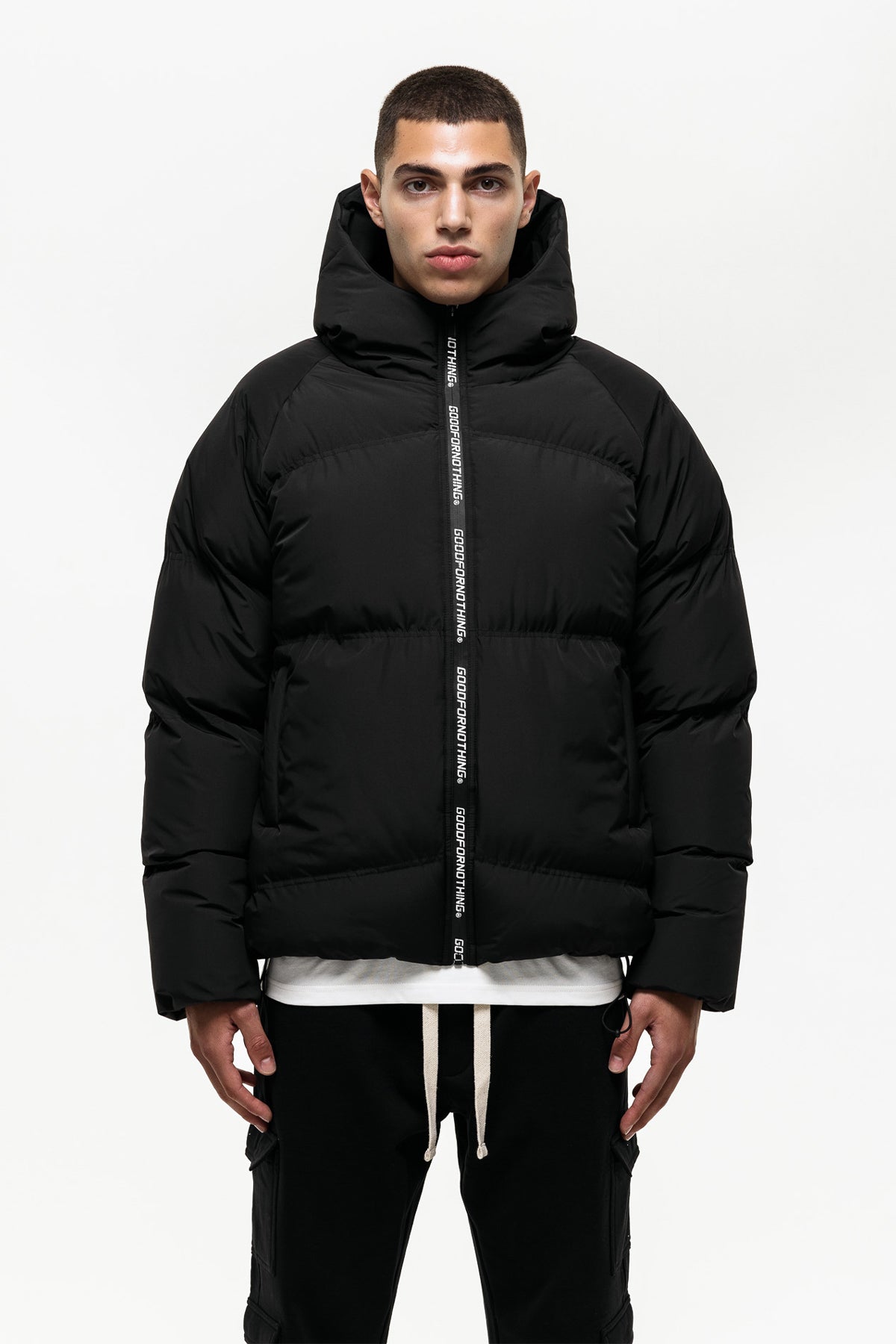 good for nothing romero matte hooded jacket - Main Image