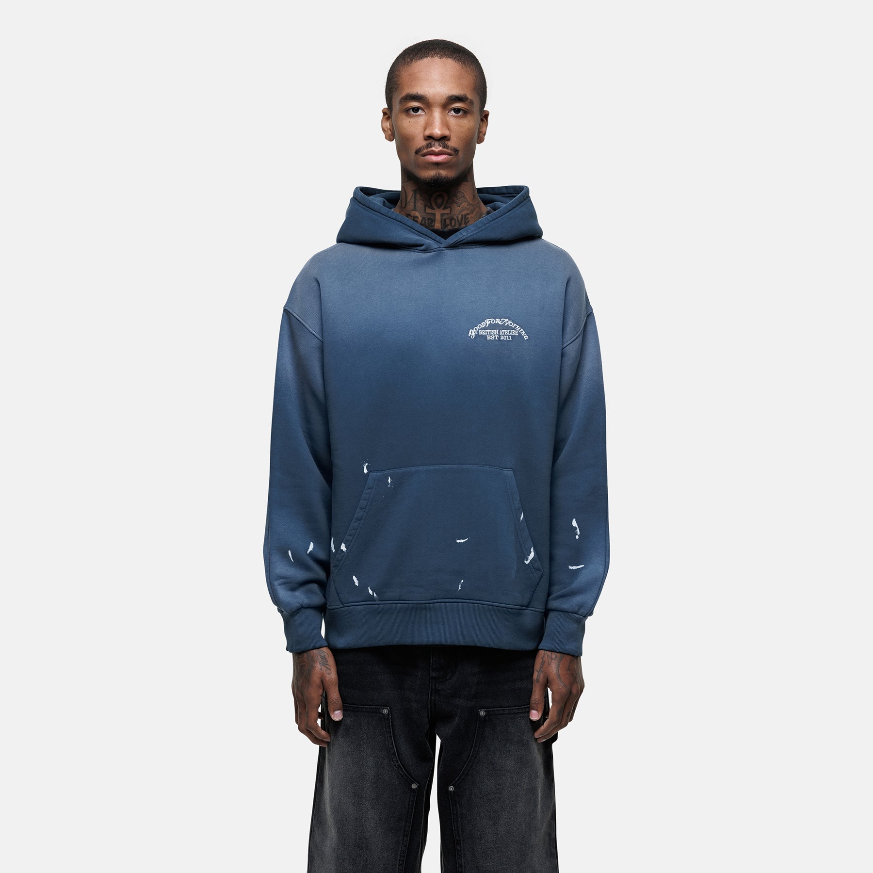 Abrade Gradient Blue Hoodie